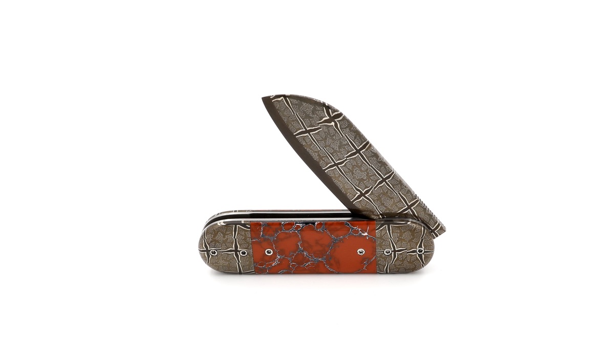 Philippe Soeuvre BULL jaspis stone damaskus blade 