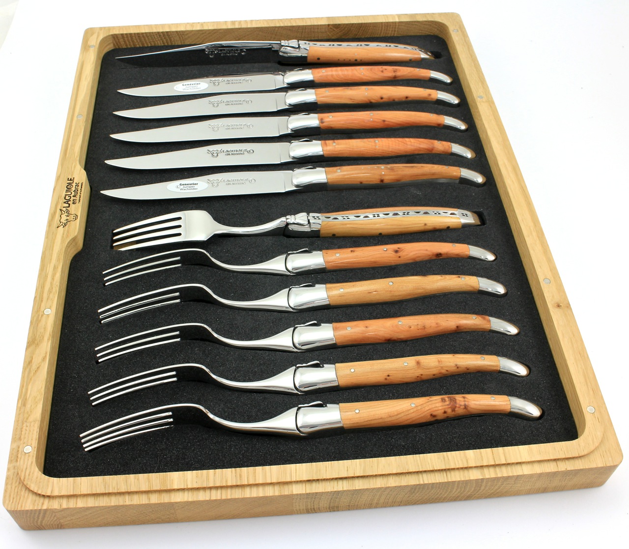 8er-Box-GEI-poliert-35YpMWuuOREi3E Laguiole en Aubrac Laguiole Besteck Set Wacholder poliert 12-teilig