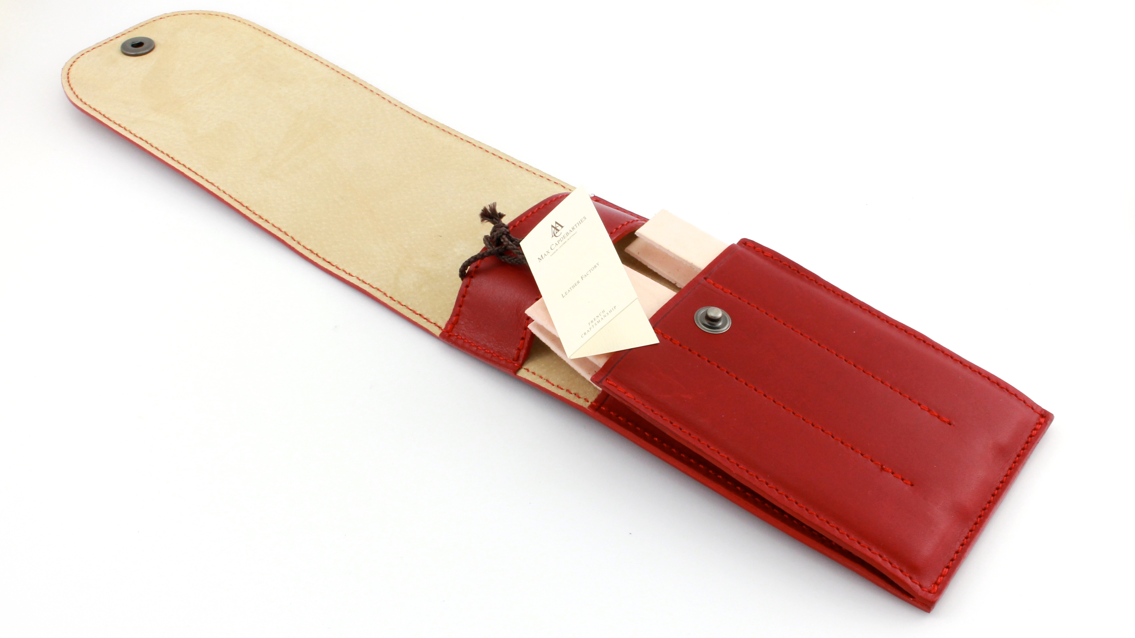 MAX CAPDEBARTHES Steakmessertasche aus Leder für  6 Steakmesser