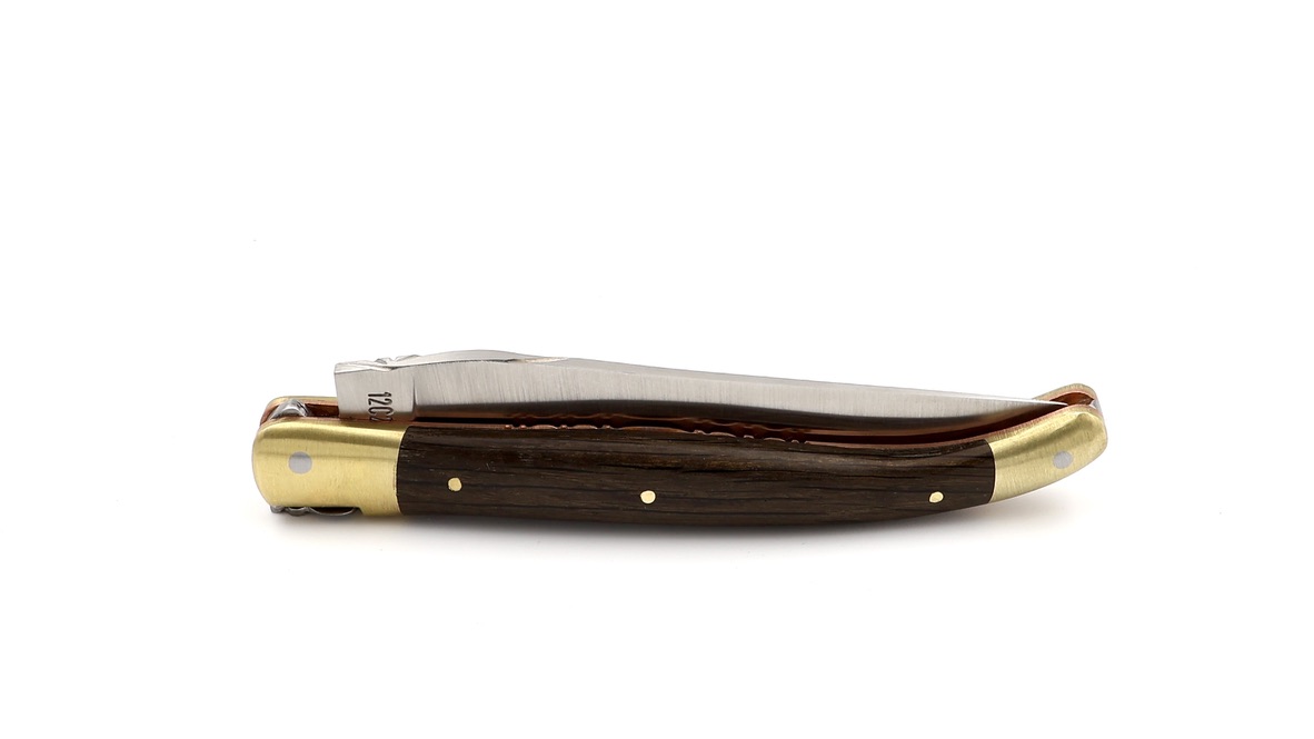 Laguiole en Aubrac BIJOU Mooreiche guillochierte Platine 12 cm