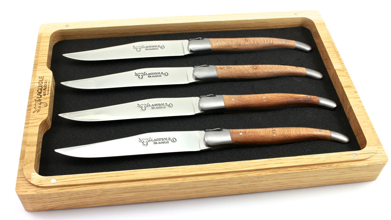 Laguiole en Aubrac Platane Laguiole Steakmesser Set