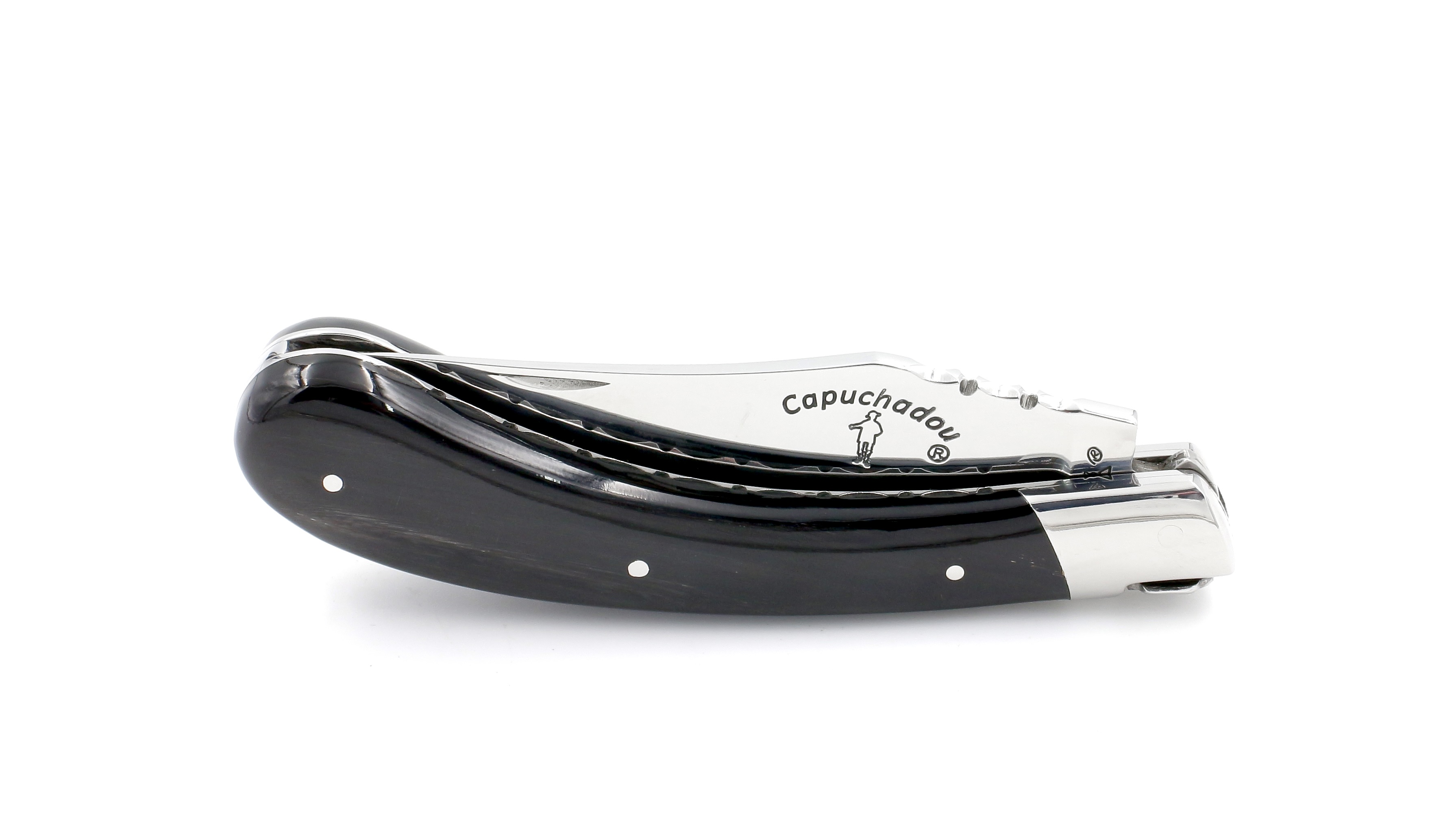 8CB9DE03-281E-43E3-AEB1-6A4A59453B83_1_201_a Fontenille Pataud CAPUCHADOU guillochiert Büffelhorn 12 cm