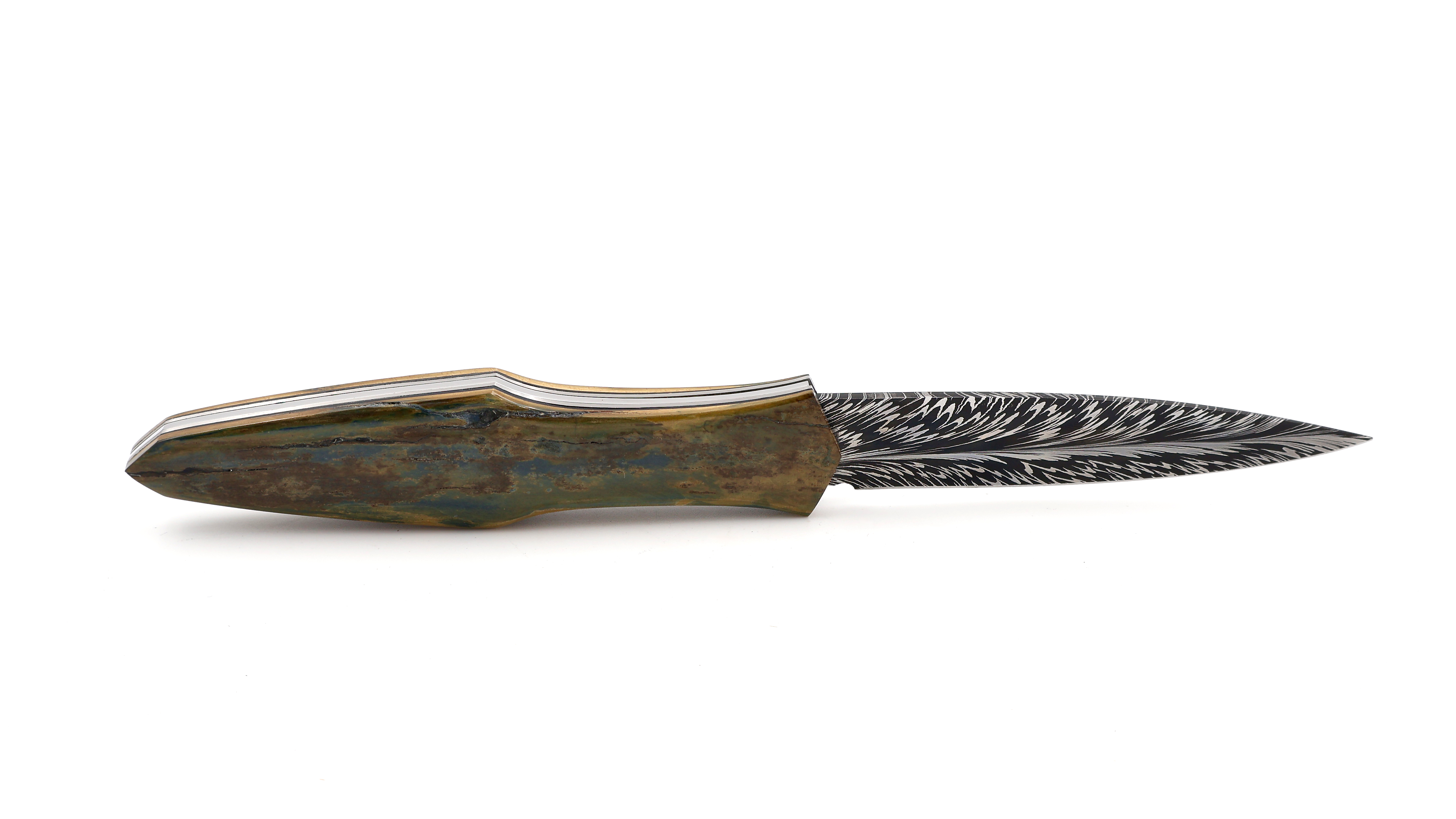 LARAUD Blades MagnaPinna Mammutelfenbein grün/blau Damastklinge