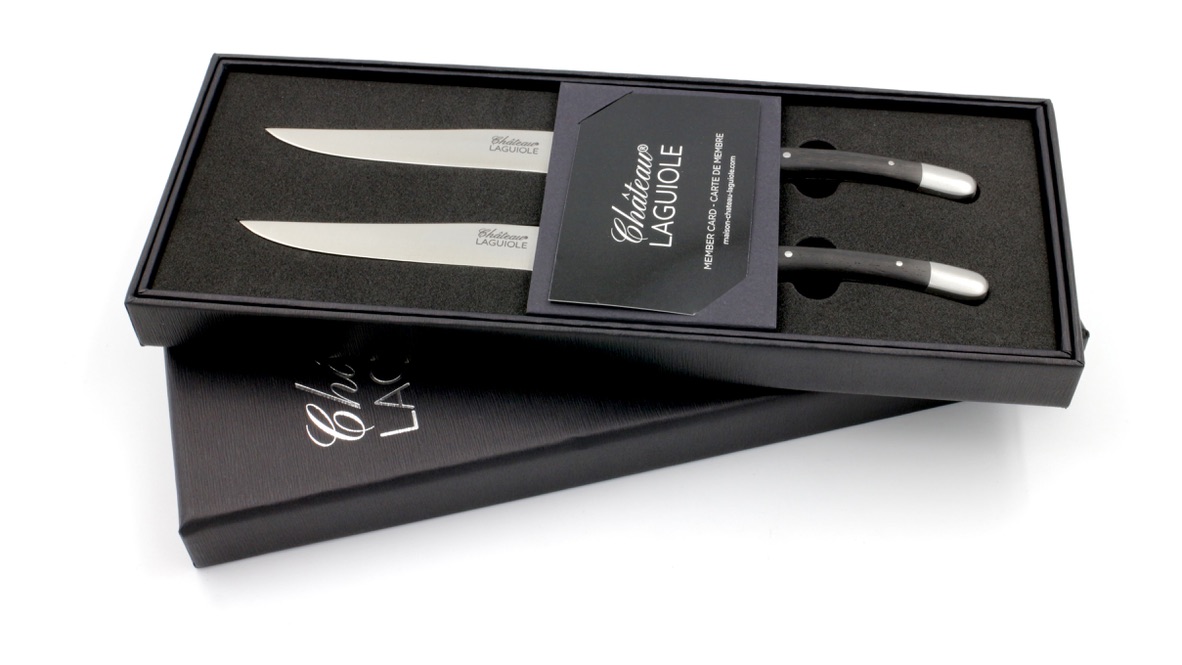 Château Laguiole Signature Steakmesser Ebenholz Set 2-tlg. 