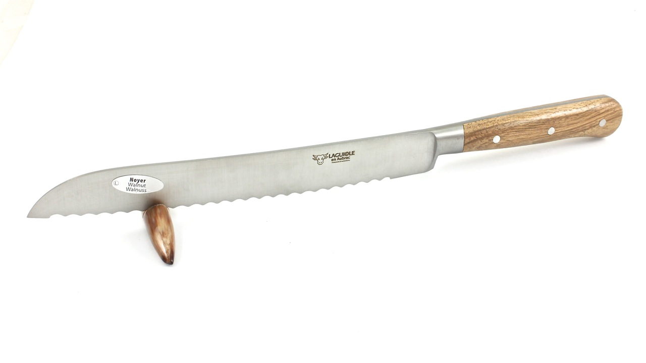 Laguiole en Aubrac Brotmesser Walnuss 20 cm