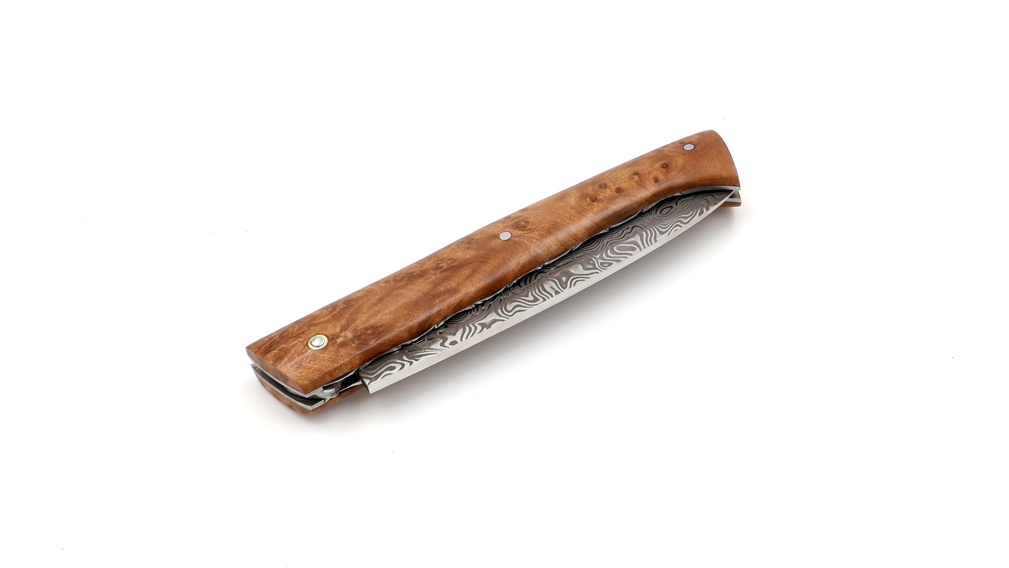 Fontenille Pataud Le LOMBARD thuya burlwood stainless Vinland damascus