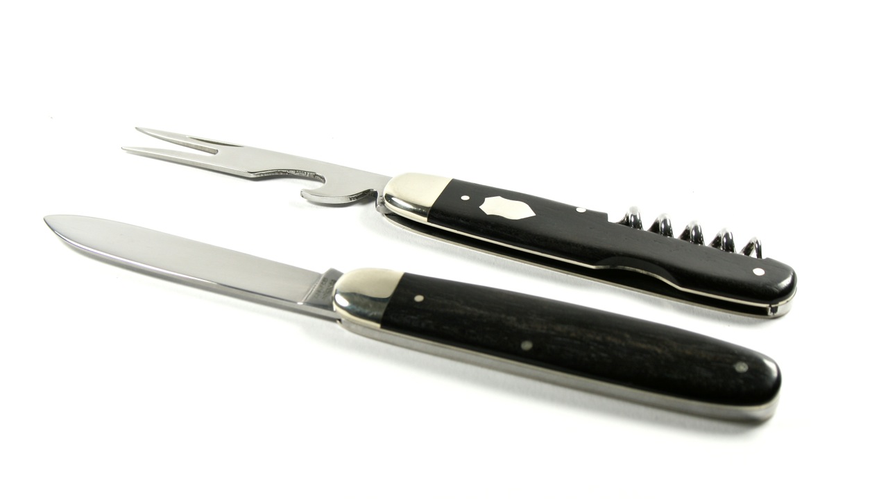 Hartkopf Besteck Taschenmesser mit Korkenzieher Picknickmesser