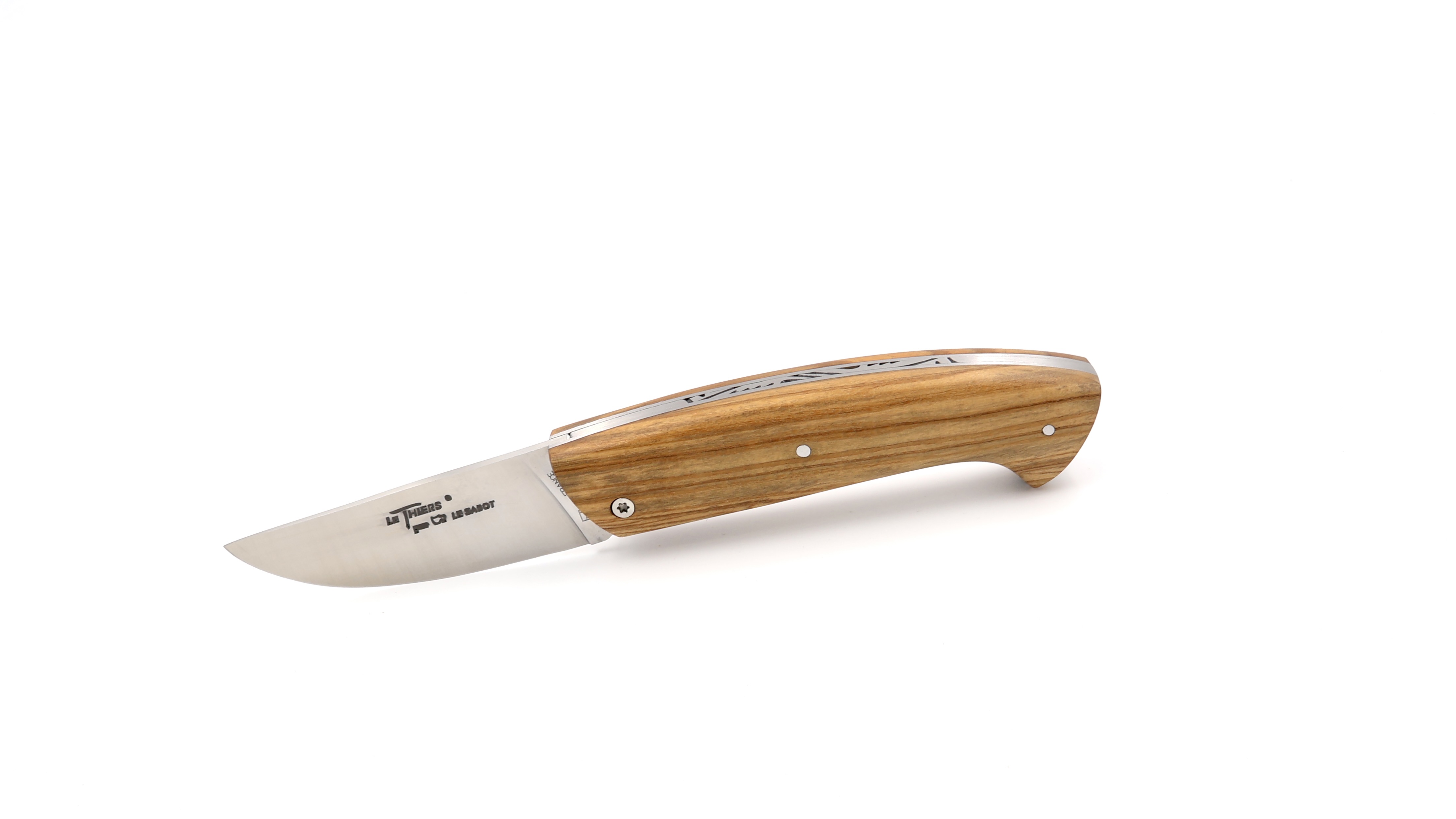 AU SABOT Thiers Jagdmesser Olivenholz 