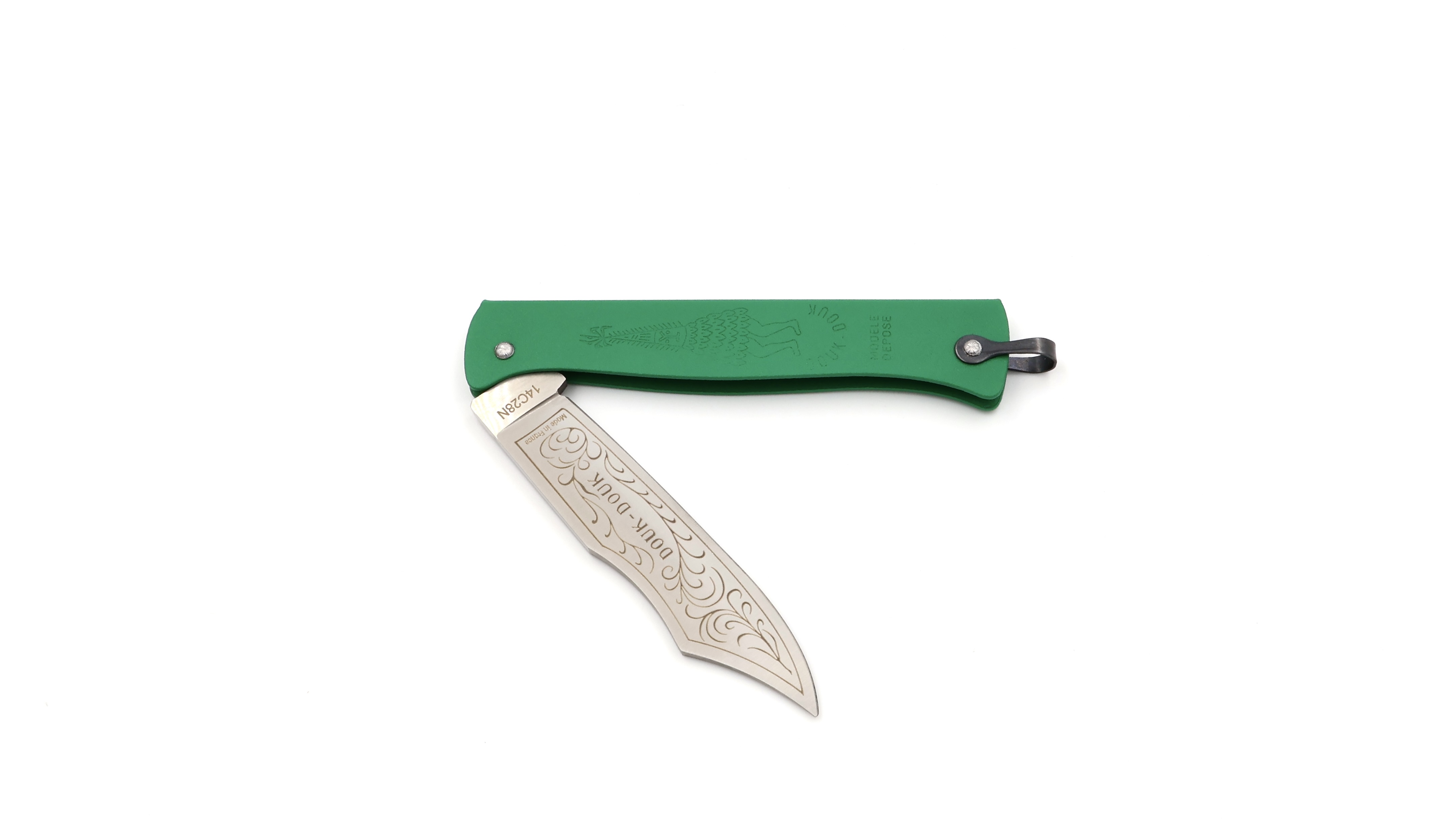 Cognet DOUK-DOUK knife green 11 cm 14C28N 