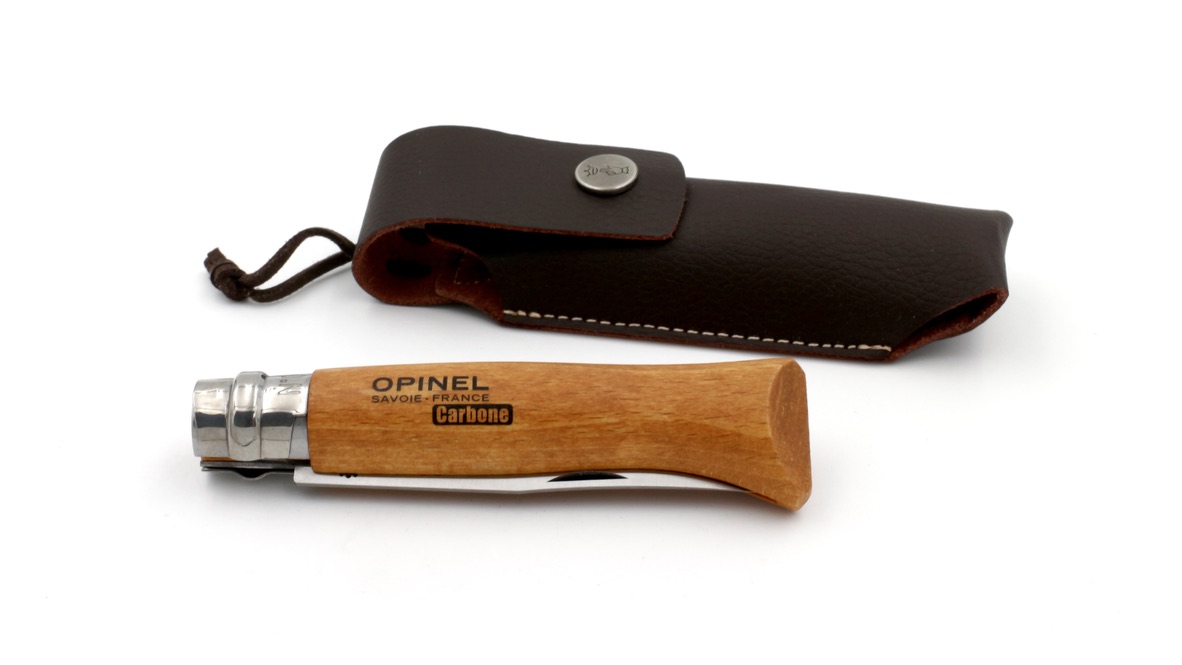 OPINEL Messer No 8 Carbon mit Etui in Geschenkbox