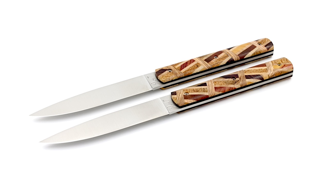 PERCEVAL 9.47 Steak knives Set marquetery