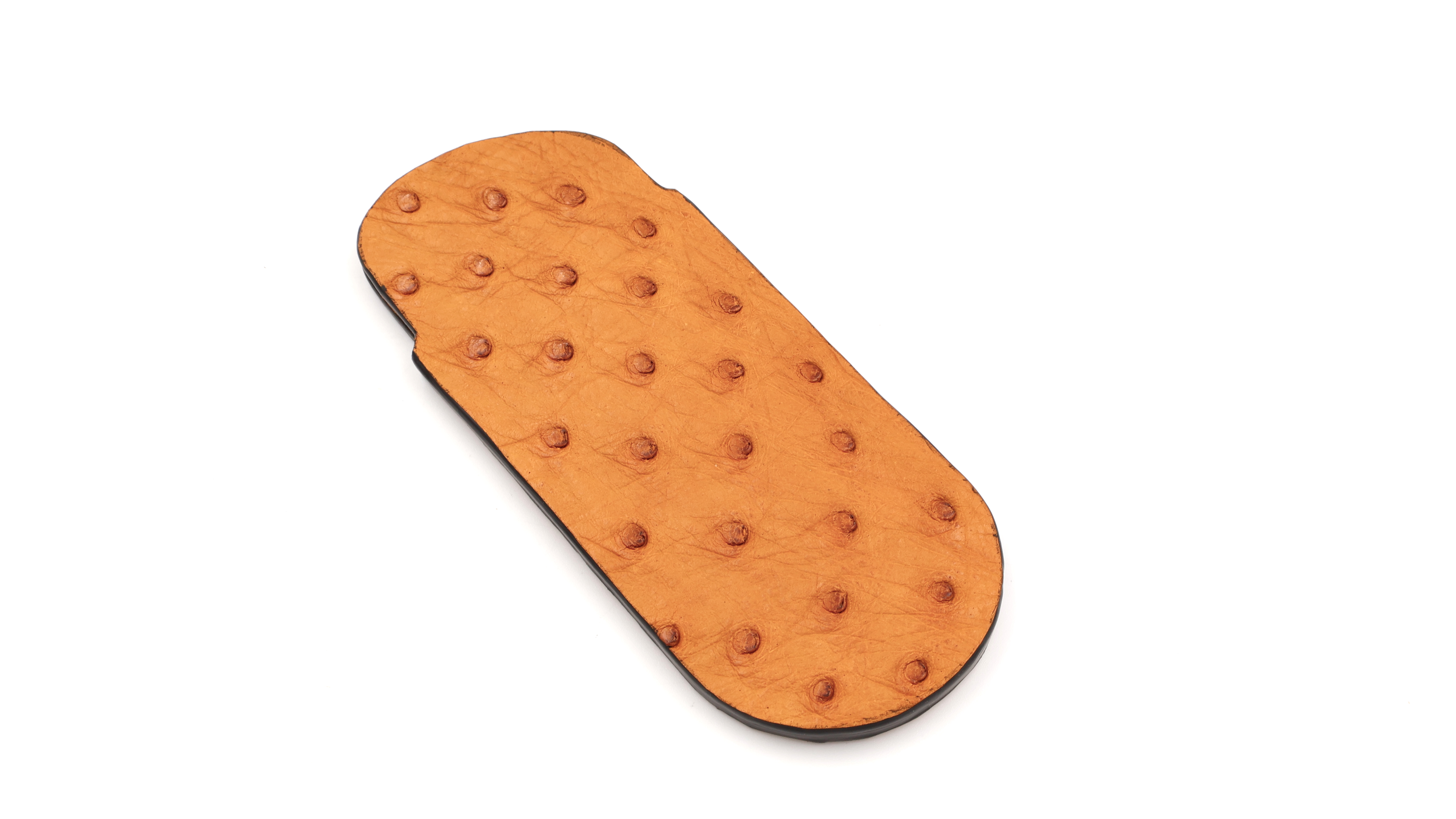 Atelier N°7 Stecketui Straussenleder cognac farben  14,5 cm       