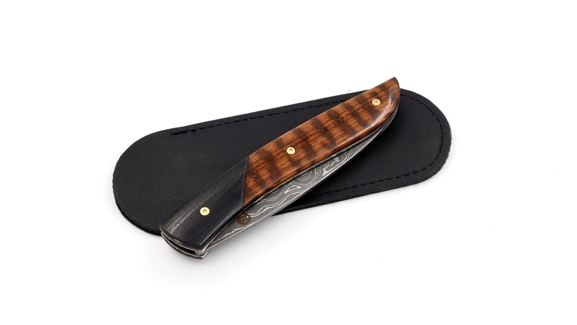 Atelier NÉVÉ Tim Bernard amourette wood and G10 damascus