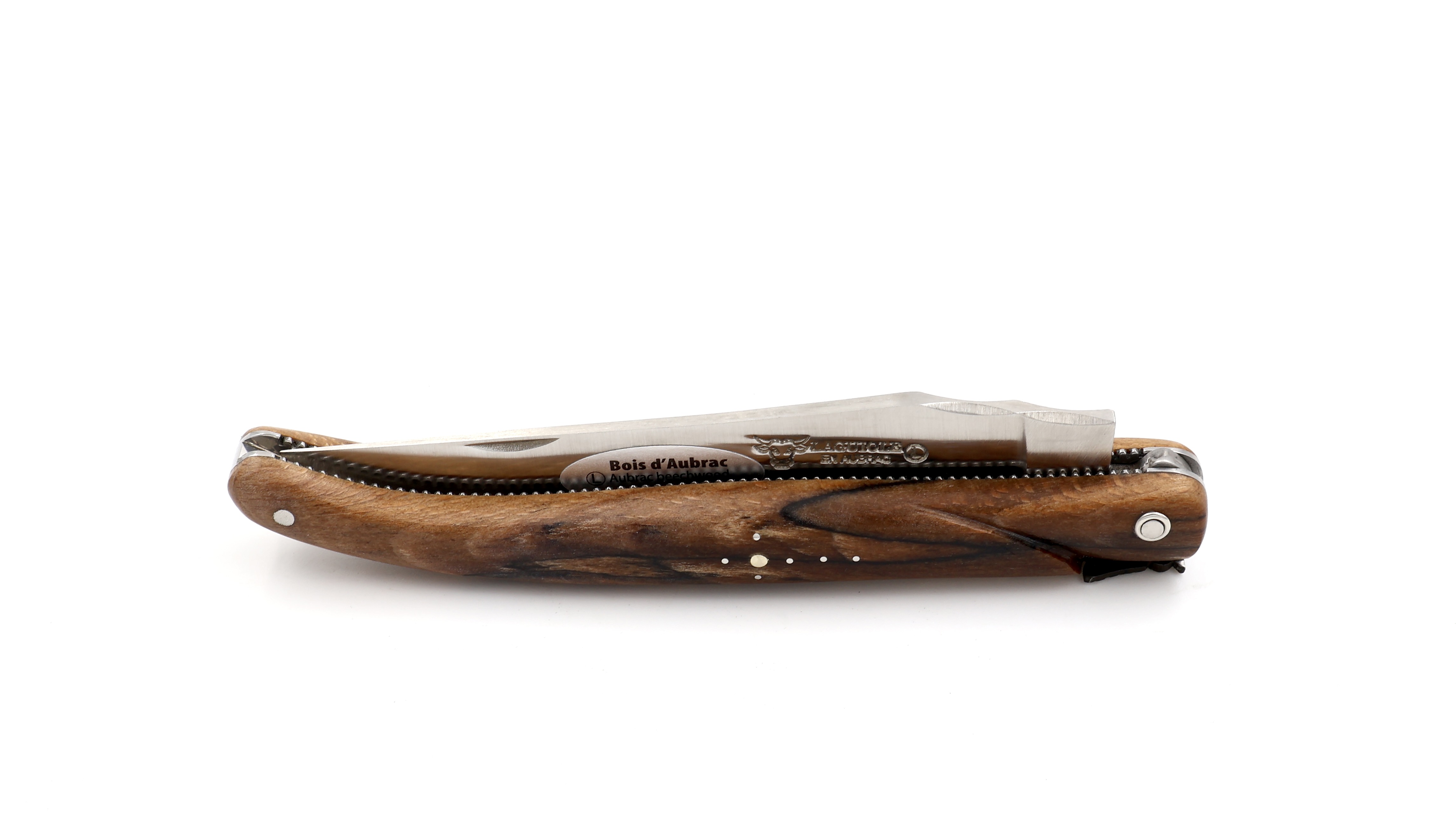 Laguiole en Aubrac Modell Perle Aubrac Holz guillochiert massiver Griff 12 cm