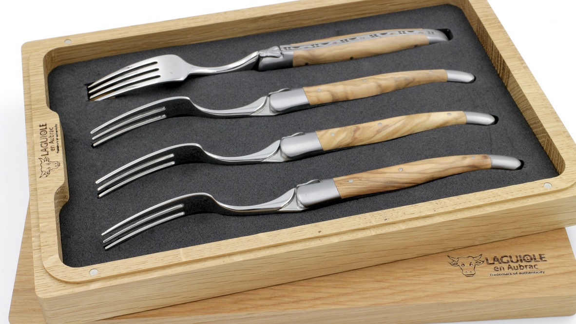 Laguiole en Aubrac Laguiole forks Olive wood