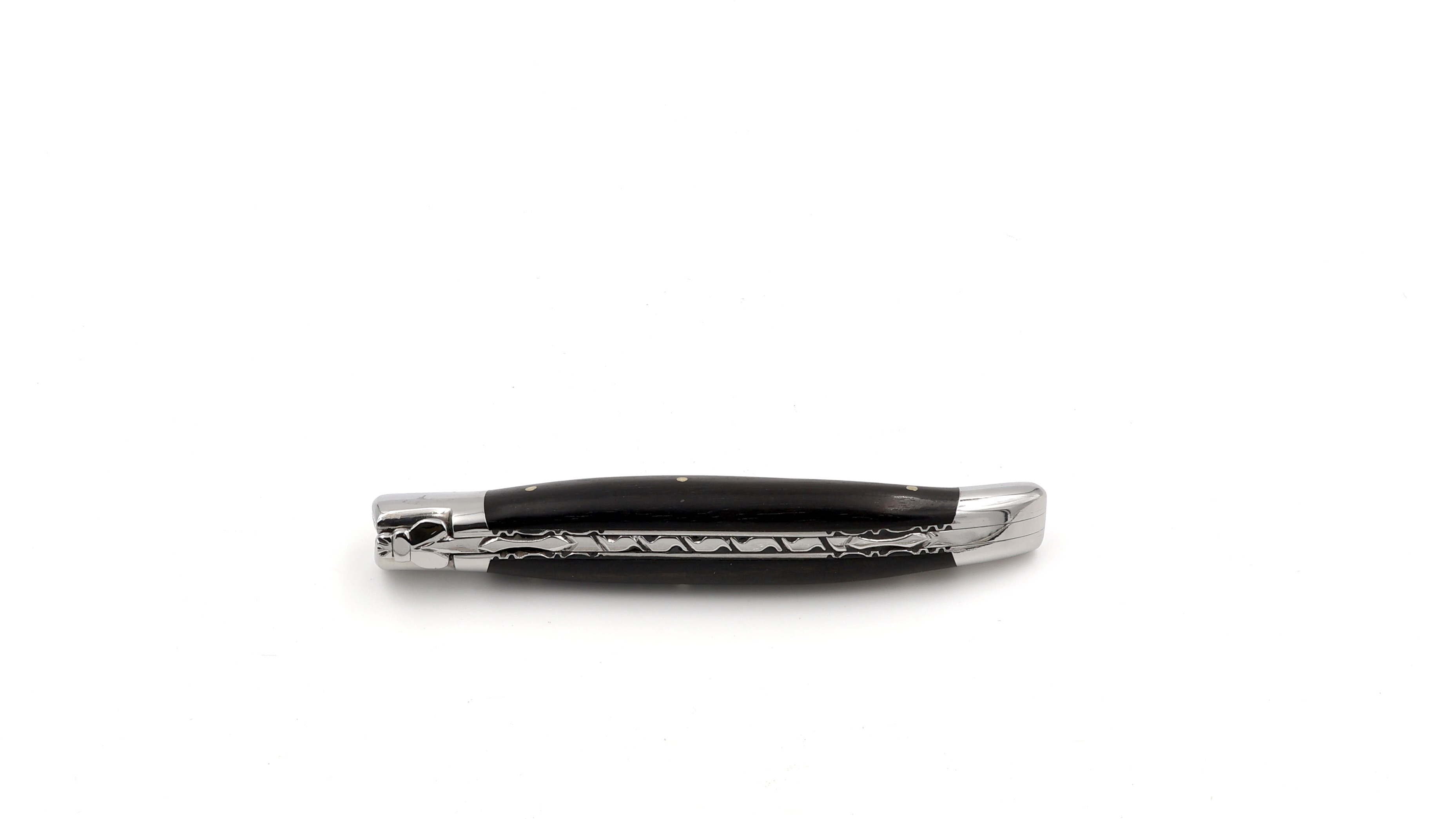 Laguiole en Aubrac Ebony completly chiseled  12 cm