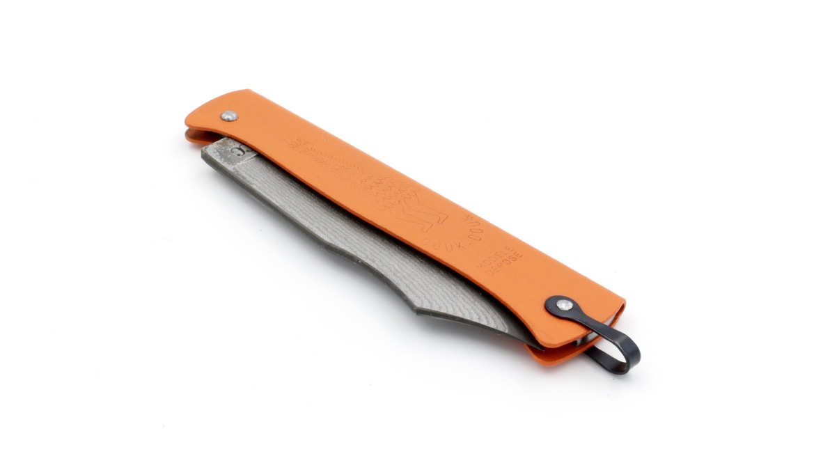 B4E9A13A-20C0-424C-BDA0-703709412D6B_1_105_c Cognet DOUK-DOUK Messer 11 cm orange Sonderserie TAKEFU VG10 Damastklinge