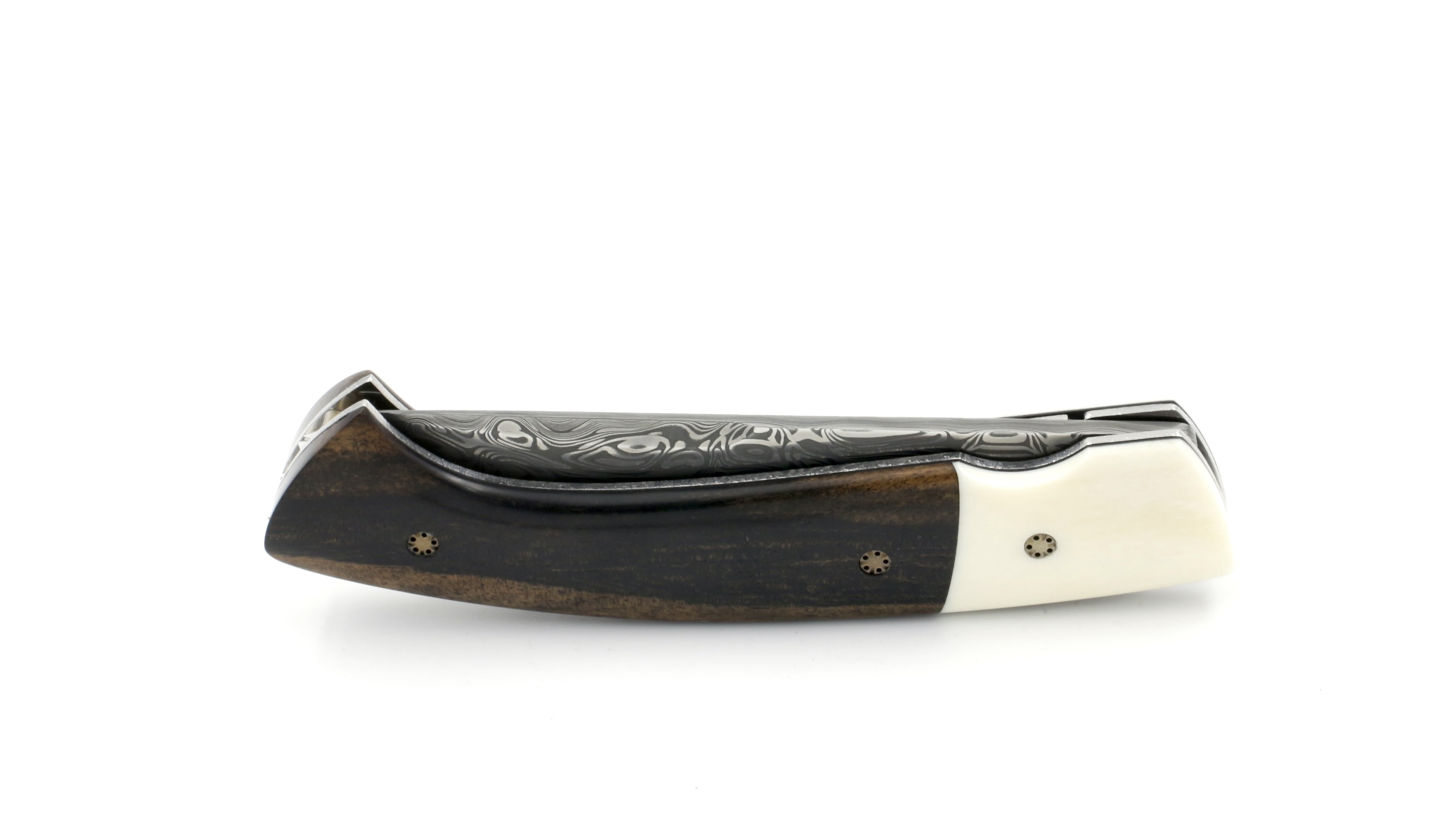 MANU LAPLACE 1515 MASAI  buffalo bone/macassar ebony damascus blade