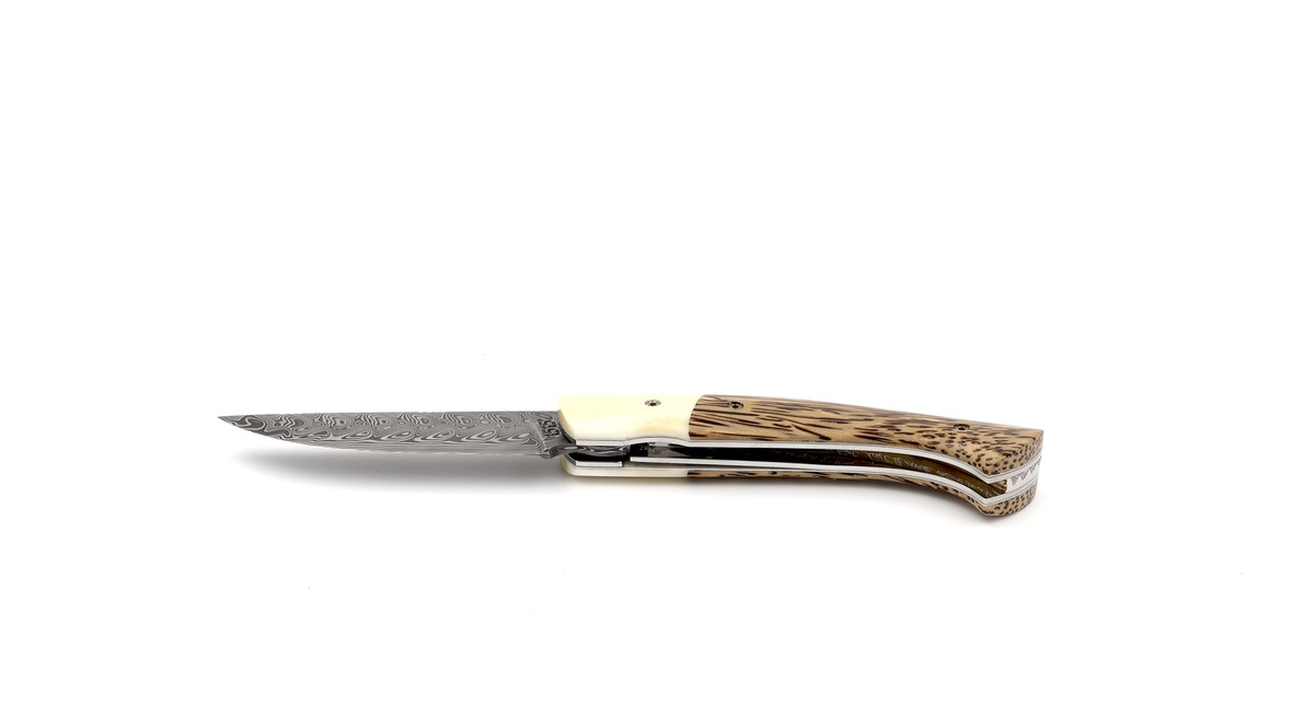 MANU LAPLACE 1515 ZULU buffalobone palmwood damascusblade