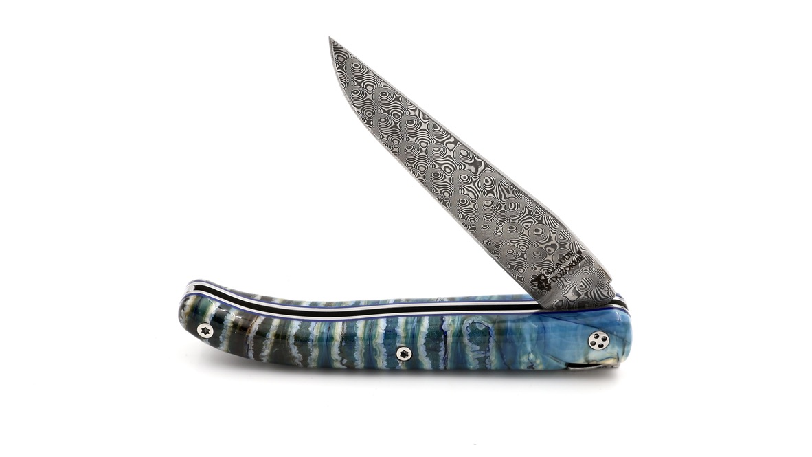 Claude DOZORME Laguiole Messer LUX Mammutbackenzahn 12 cm DSC® Rosendamast