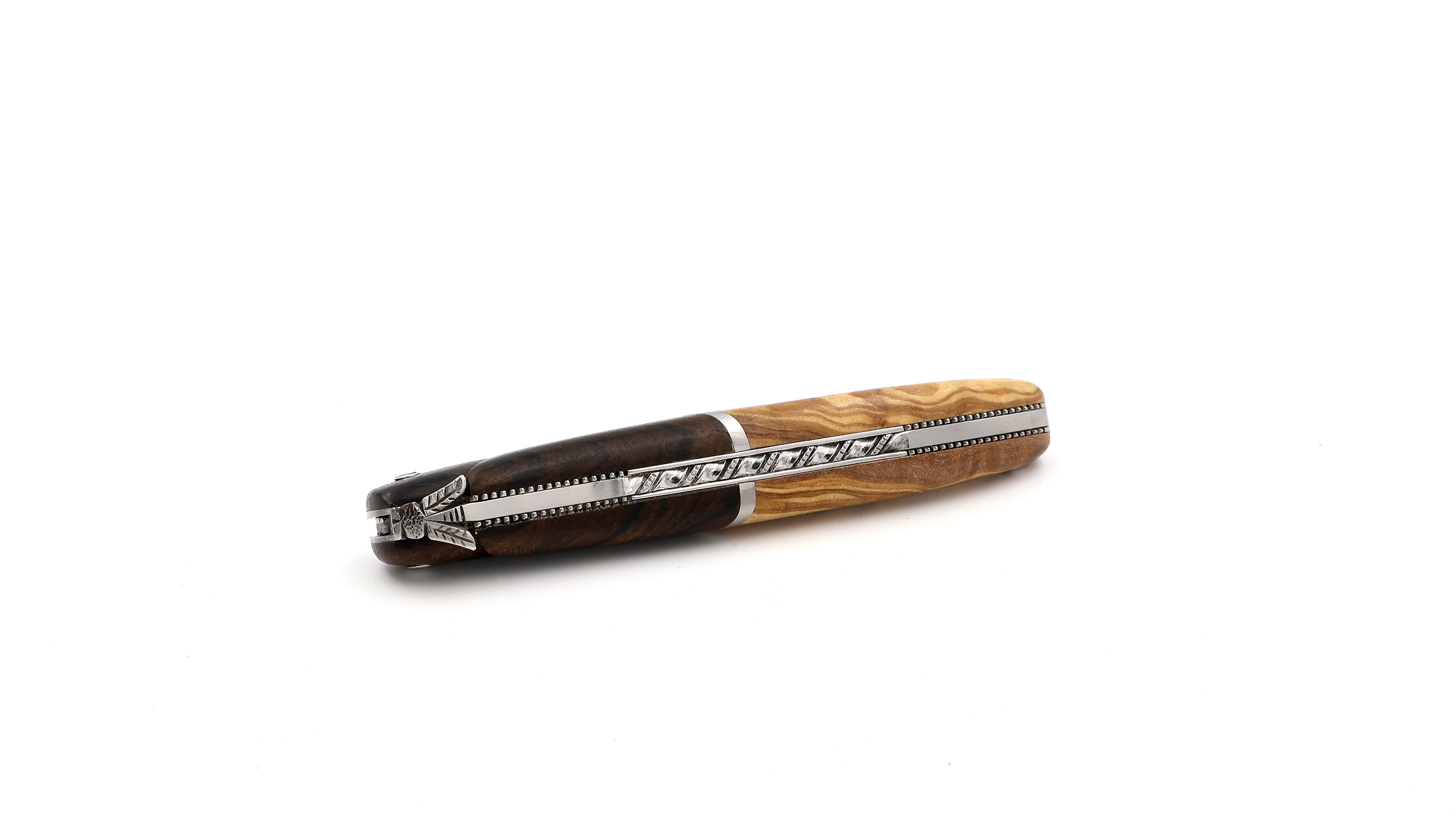 Laguiole en Aubrac Einzelstück PERLÉ Zirikote & Olive 12 cm