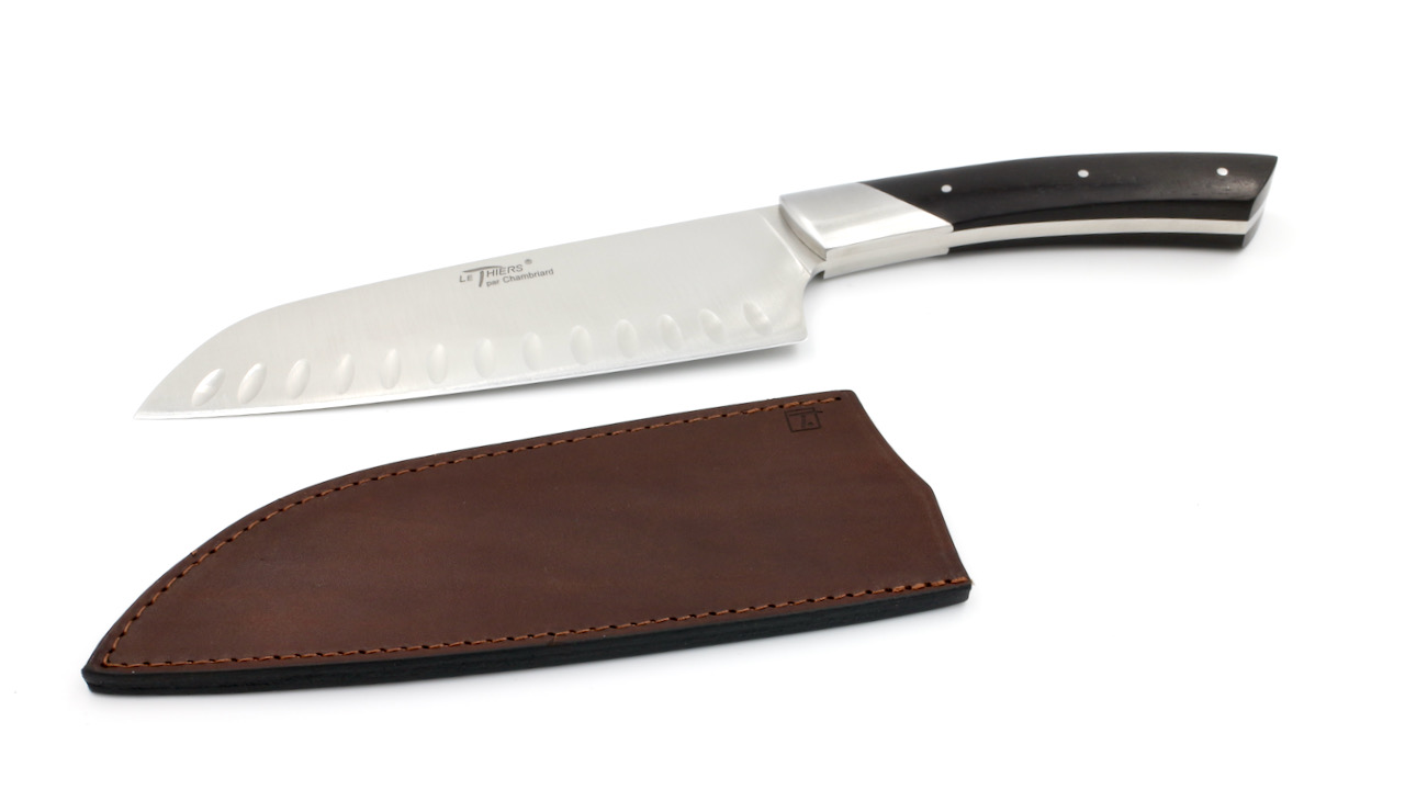 Santoku-Ebenholz Chambriard Thiers Santokumesser 17 cm Ebenholz Grands Gourmets