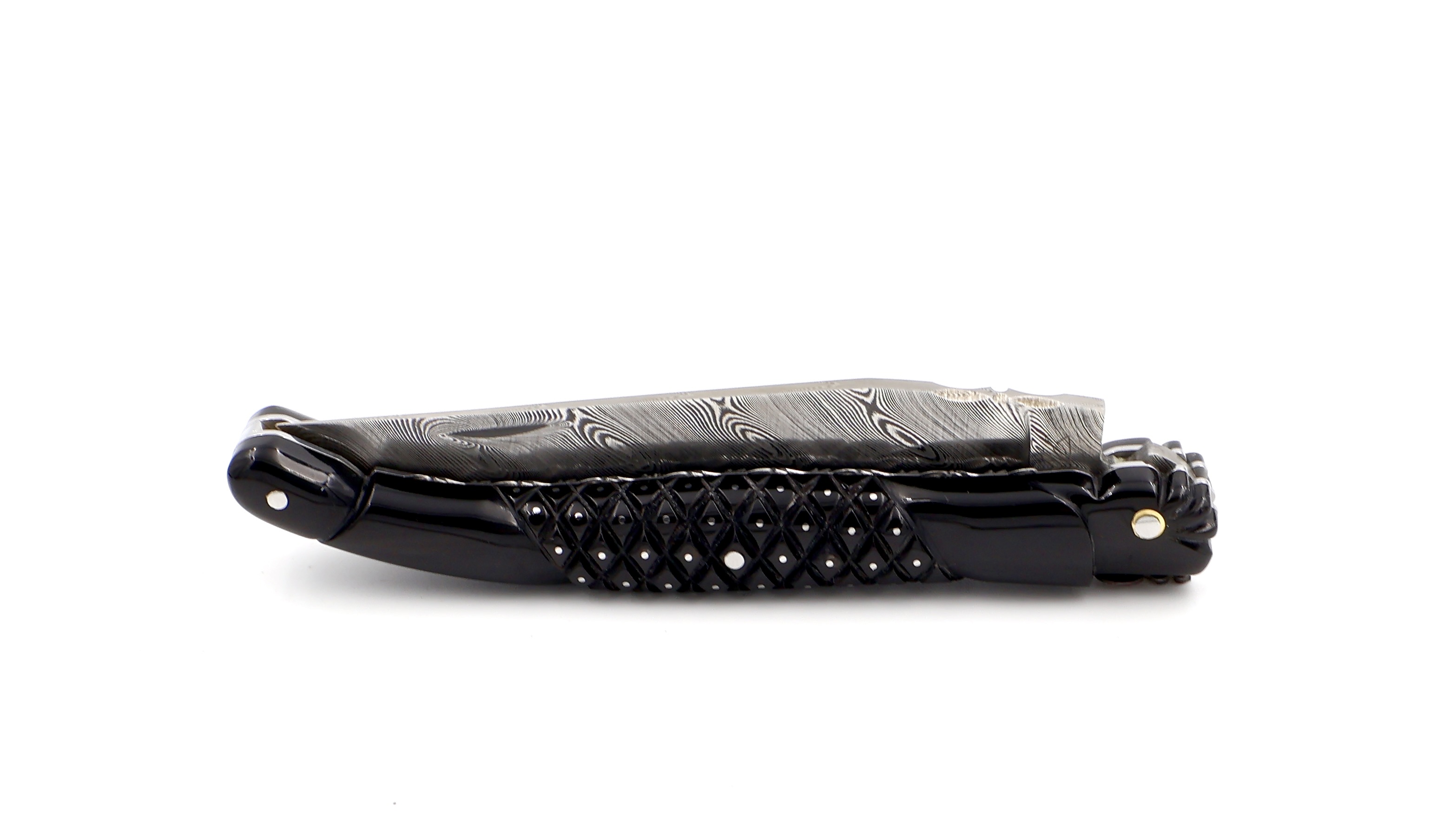 Fontenille Pataud Laguiole AIGUILLES Büffelhorn Damastklinge 12 cm 