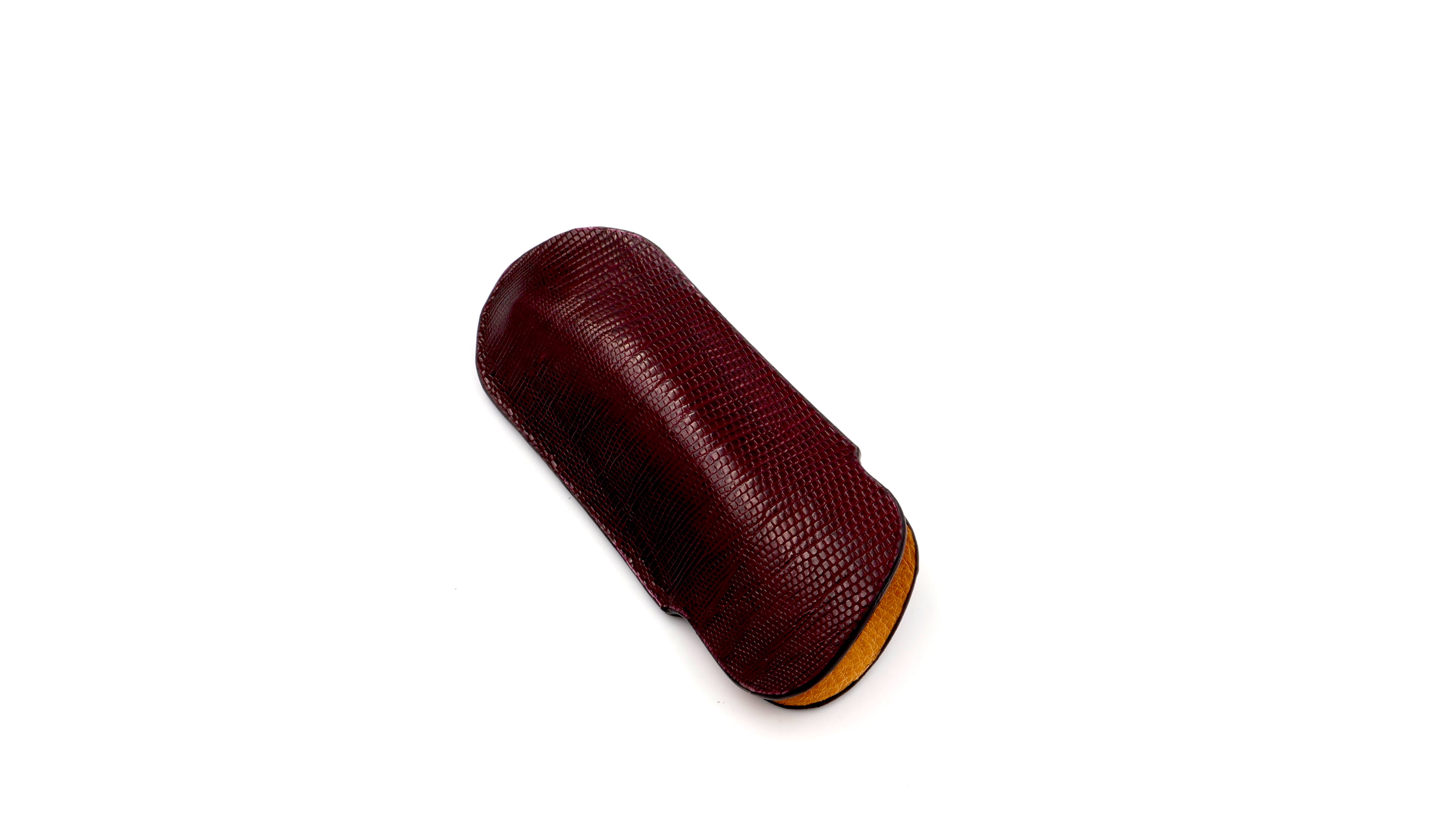 Atelier N°7 Stecketui Echsenleder dunkel bordeauxrot 14,5 cm    