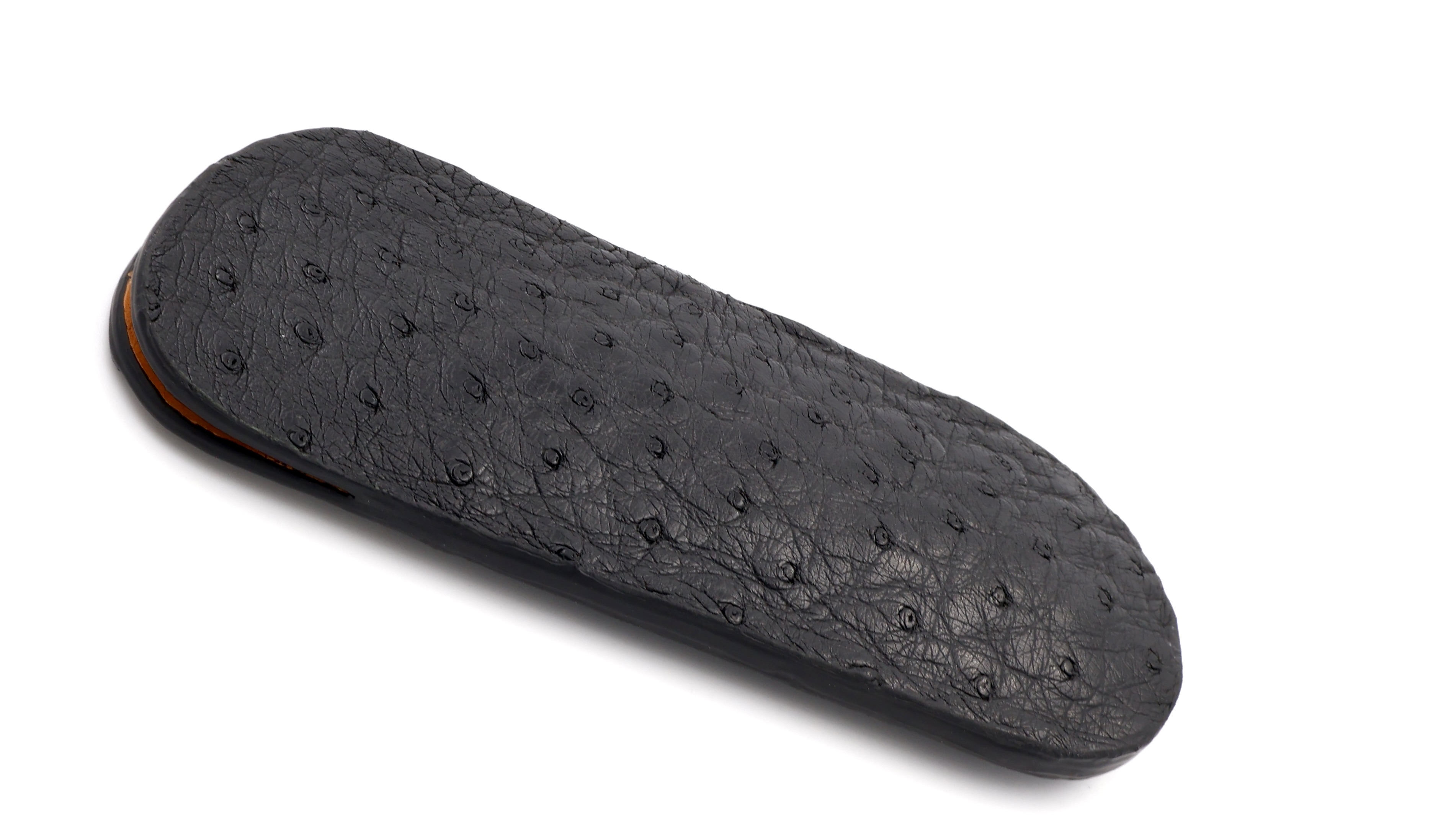 Atelier N°7 Stecketui Straussenleder schwarz 14 cm  Atelier N°7 Stecketui Straussenleder schwarz 14 cm
