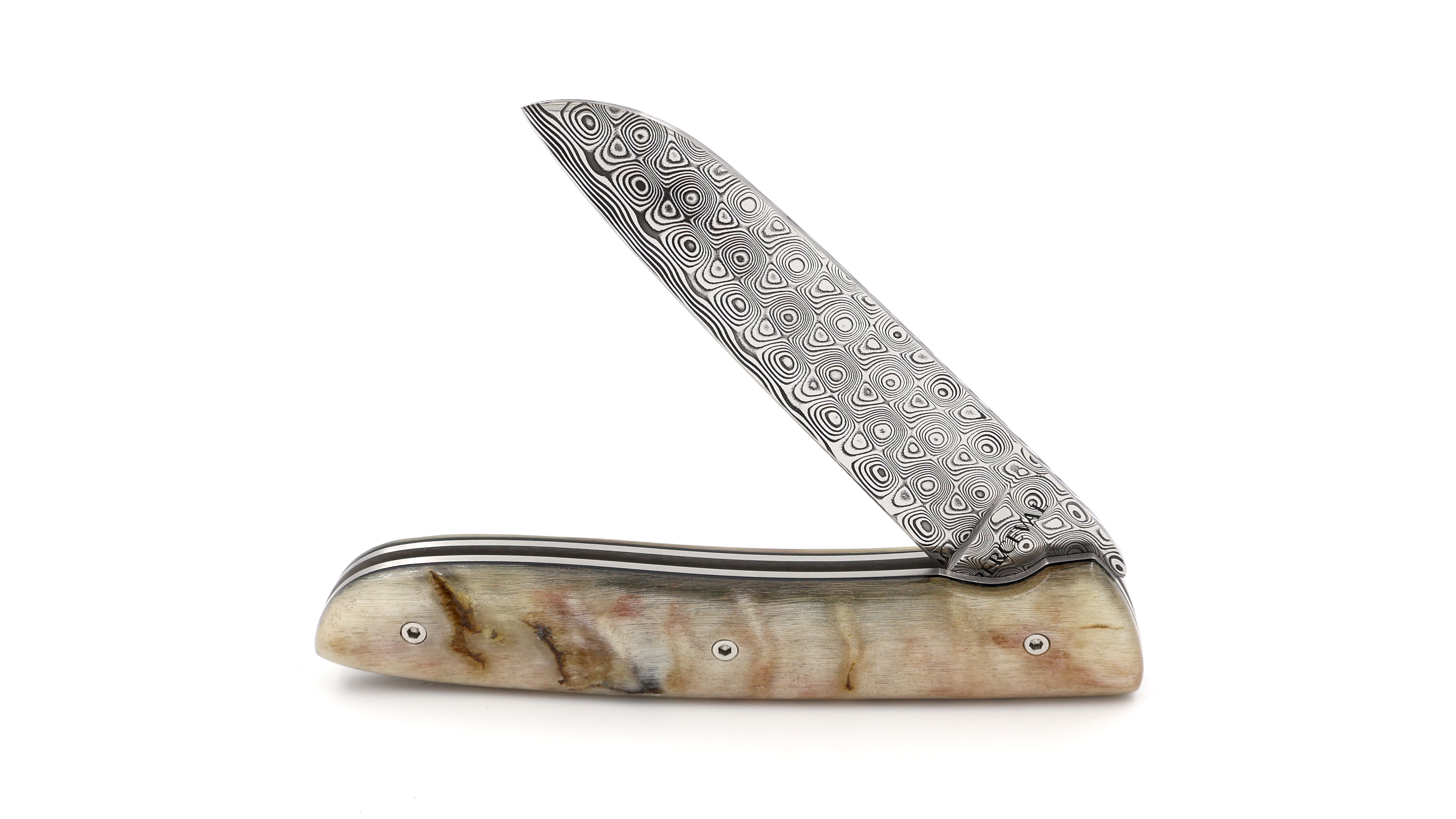 PERCEVAL L08 damascus Ram horn light
