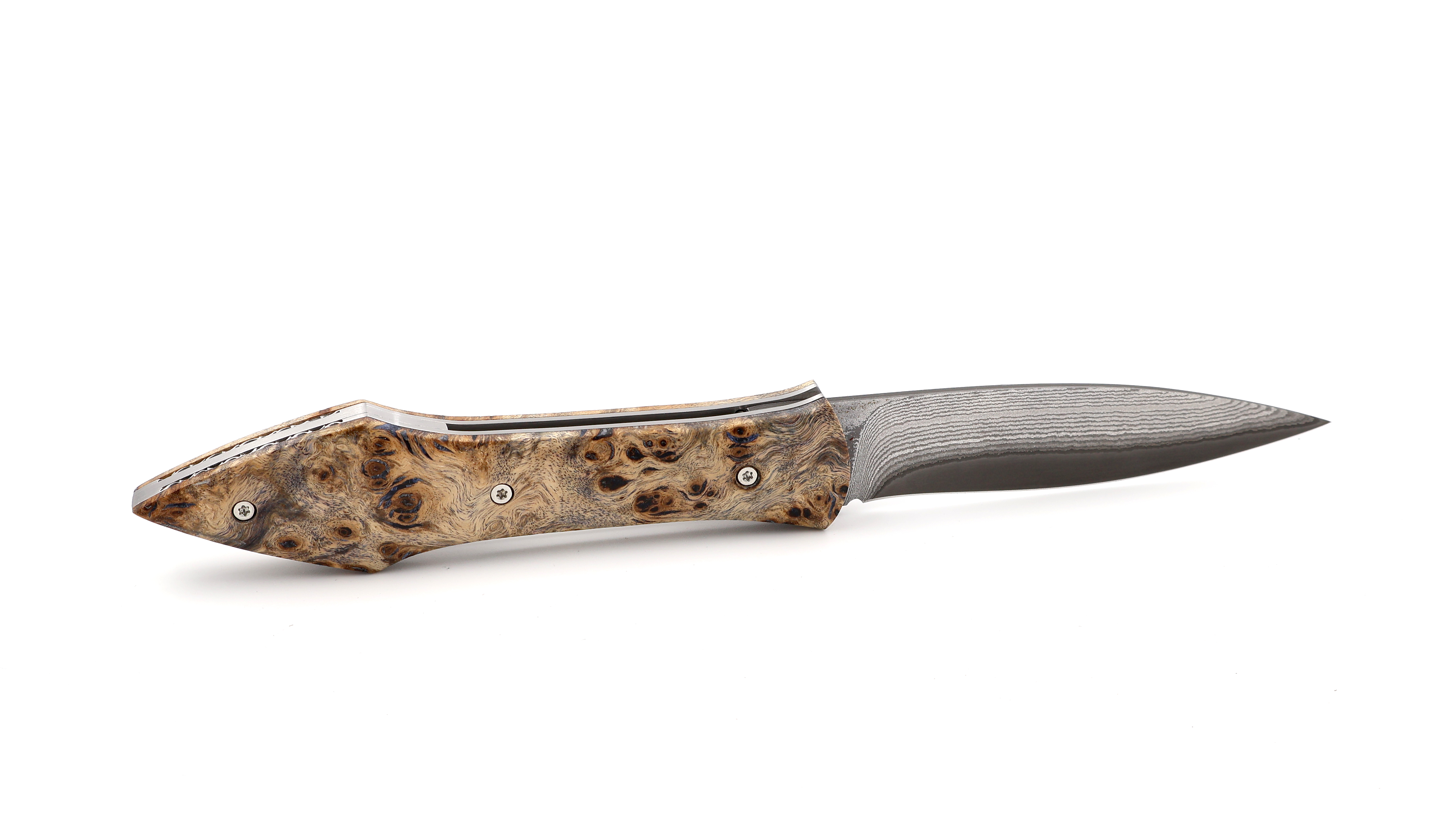 LARAUD Blades  L’Oegopsyde Ahorn Wurzelholz Suminagashi VG10 Damast