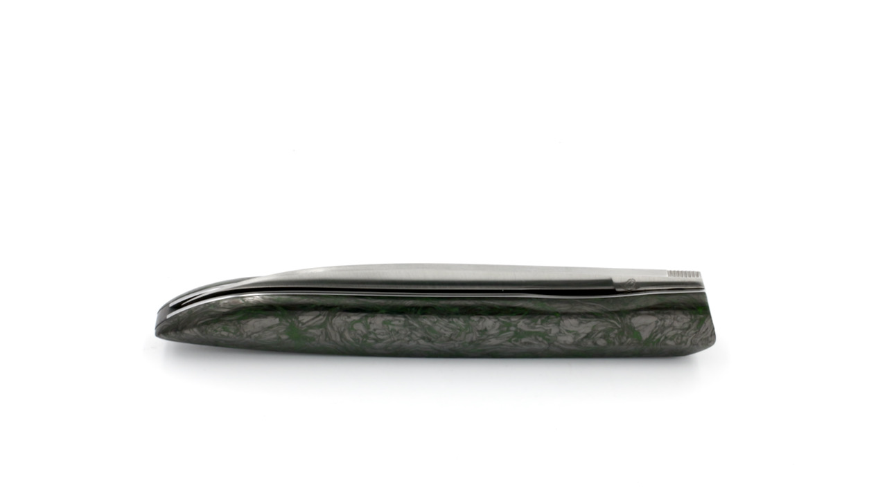 Roland LANNIER folding knife Why so serious? DARK MATTER green