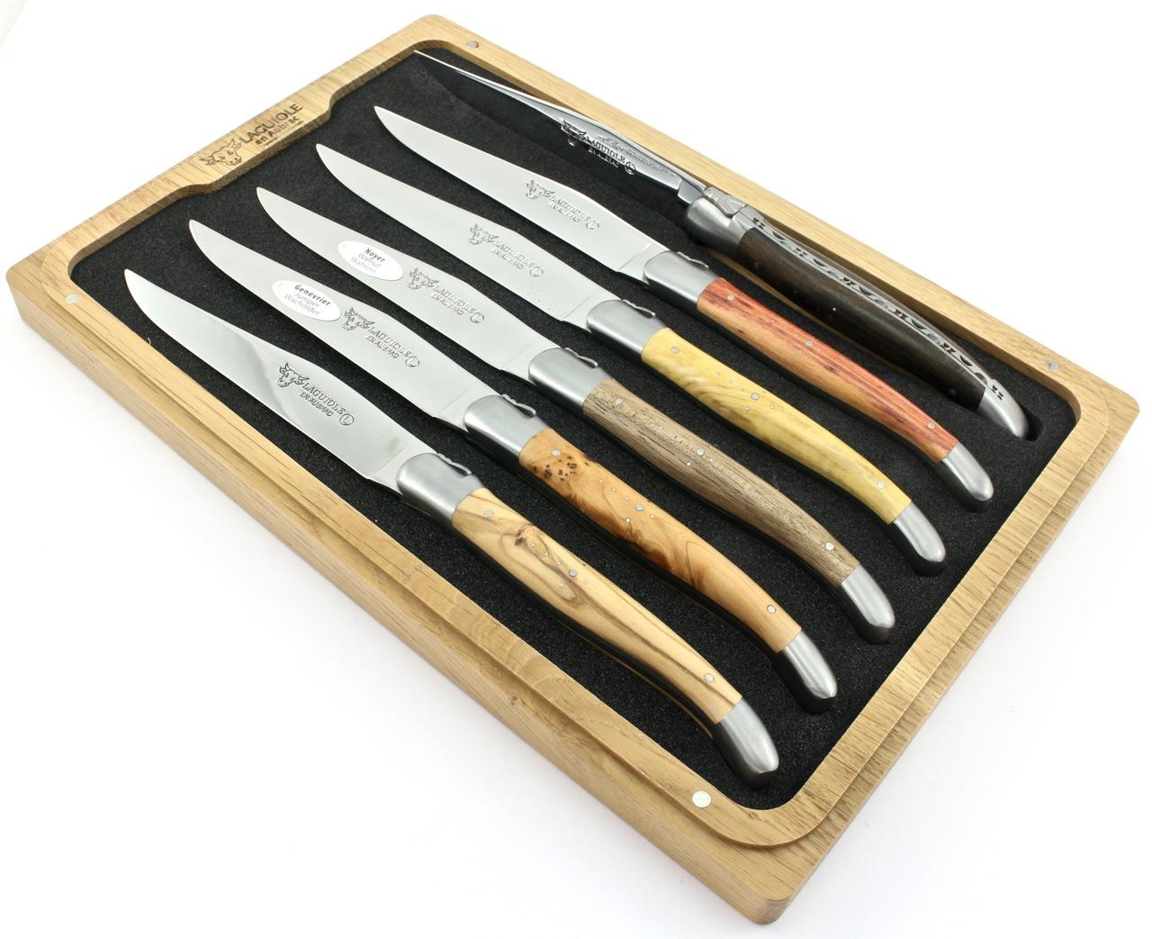  Laguiole en Aubrac gemischte Hölzer Laguiole Steakmesser Set 6-teilig