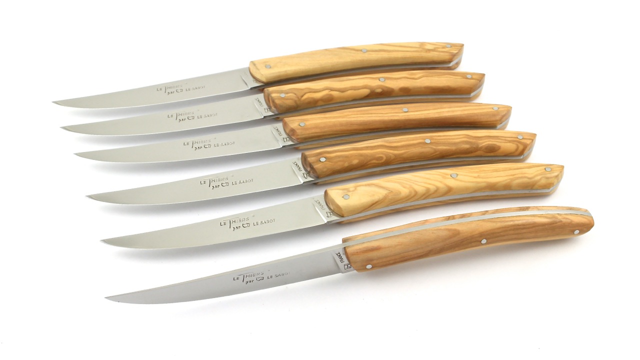 AU SABOT Le Thiers Steakmesser Olive Set 6-teilig