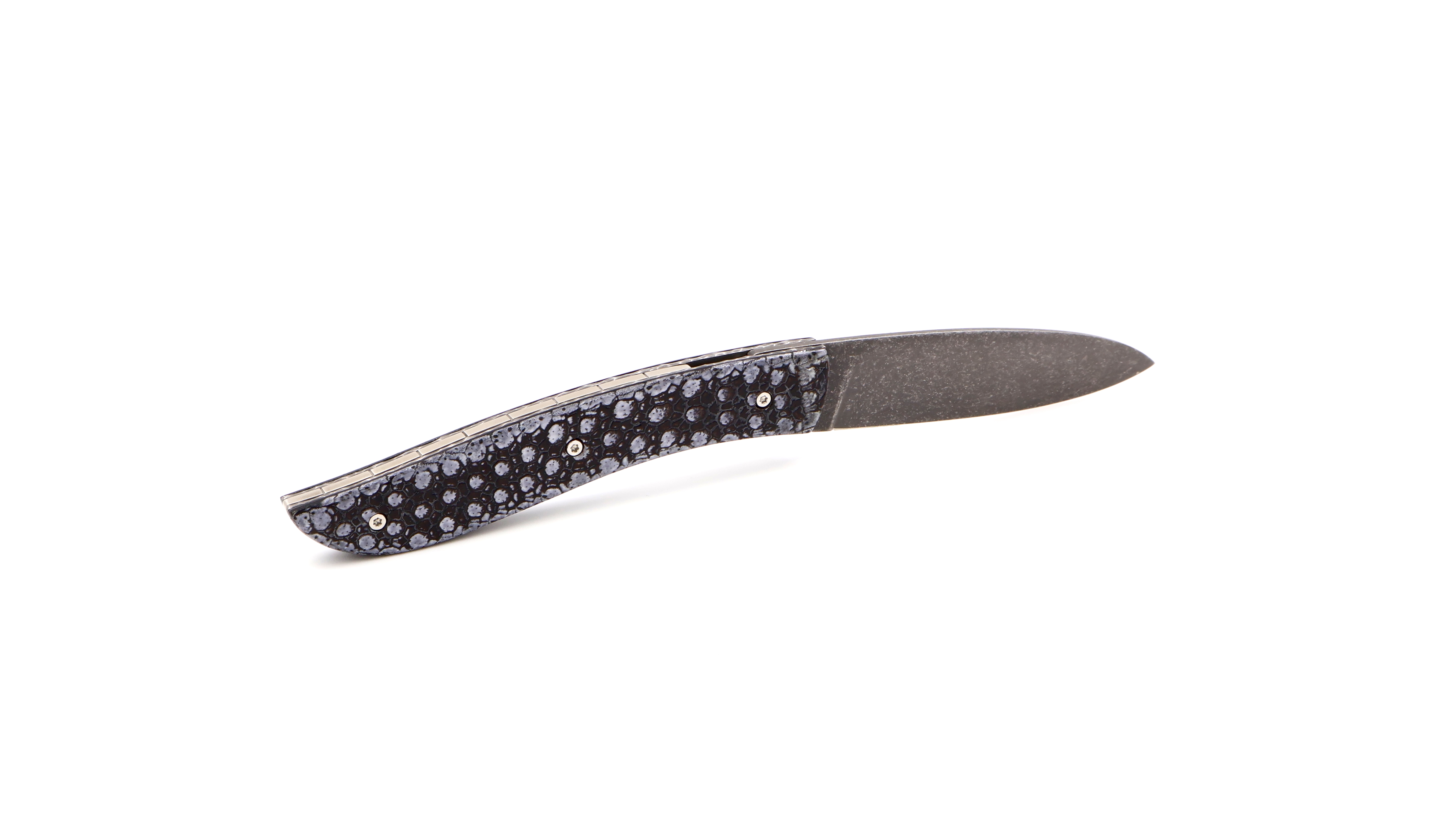 Atelier NÉVÉ Tim Bernard armadillo armor stonewashed blade, hammered plates