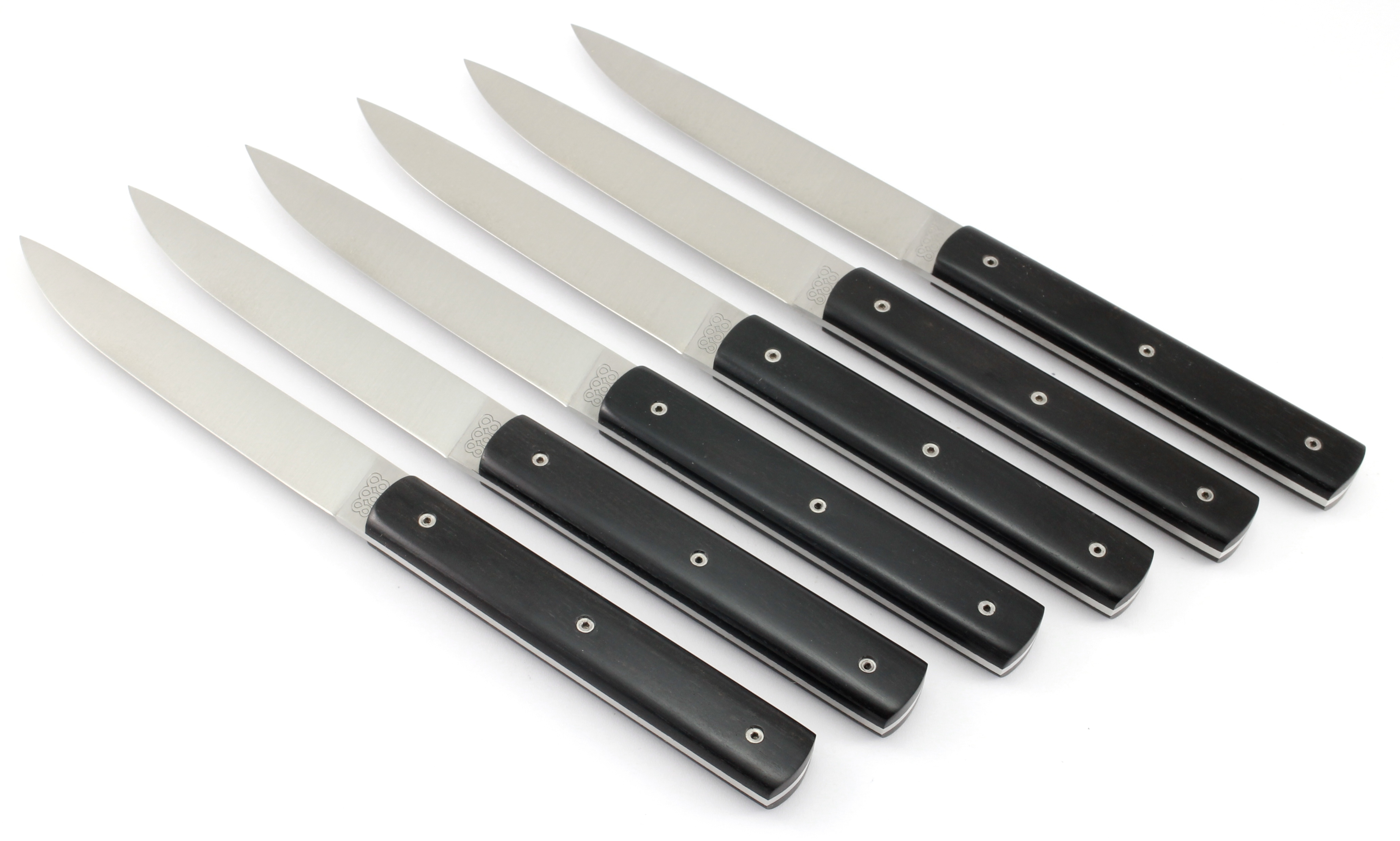 PERCEVAL 888 Steakmesser Set 2-tlg. oder 6-tlg. Gabun Ebenholz