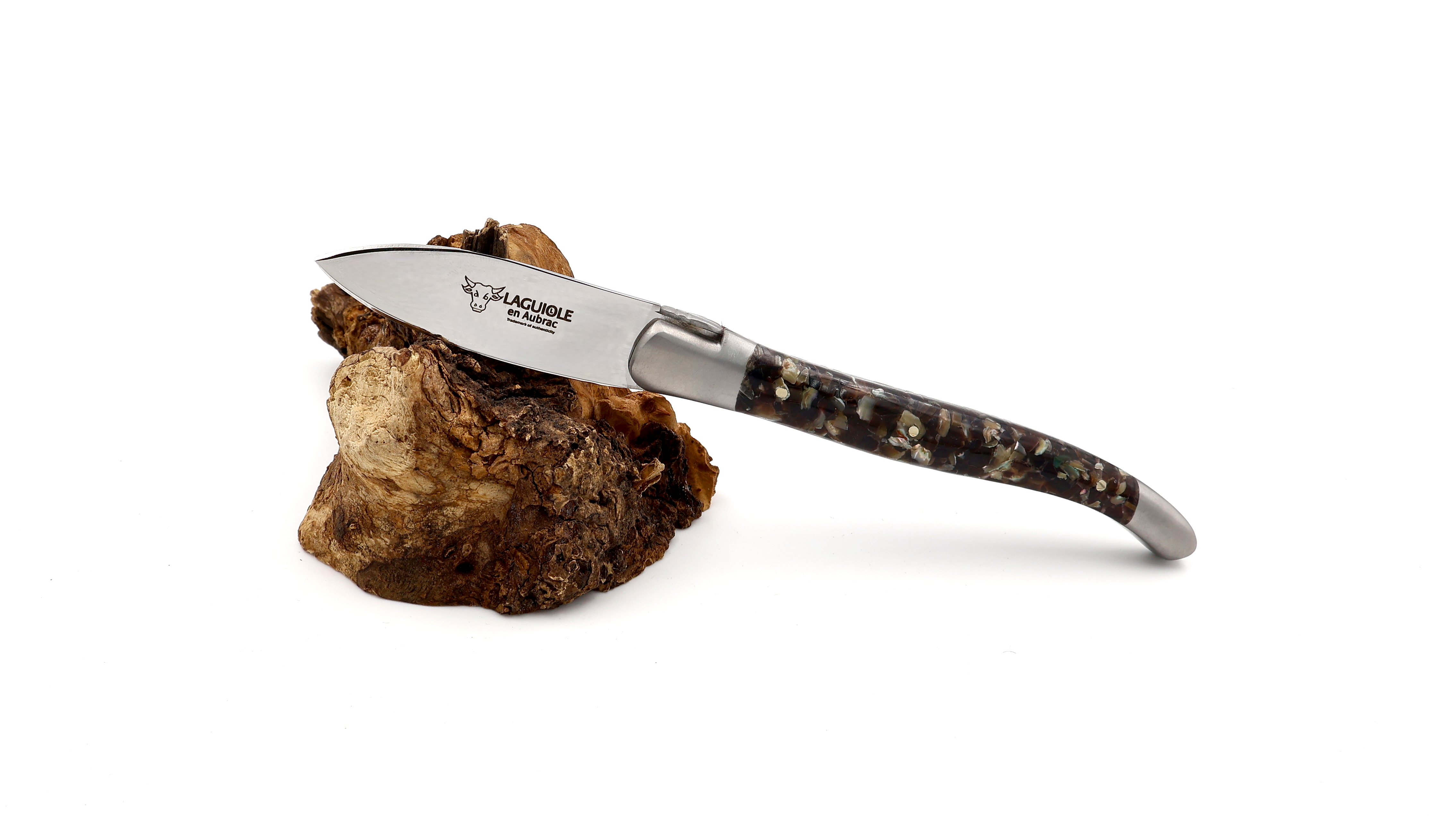 Laguiole en Aubrac Laguiole Austernmesser Griff Muschelschalen