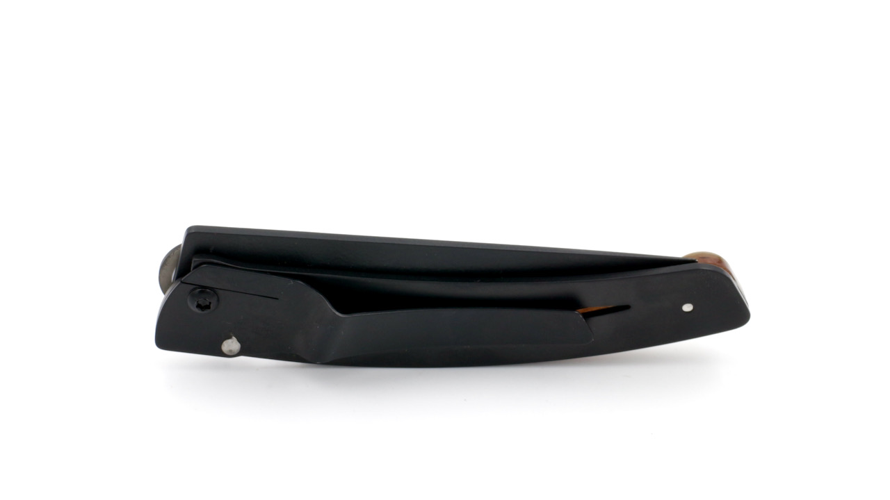 1-90-142-37N-E01-2 Claude DOZORME Thiers Liner Lock black blade ram horn