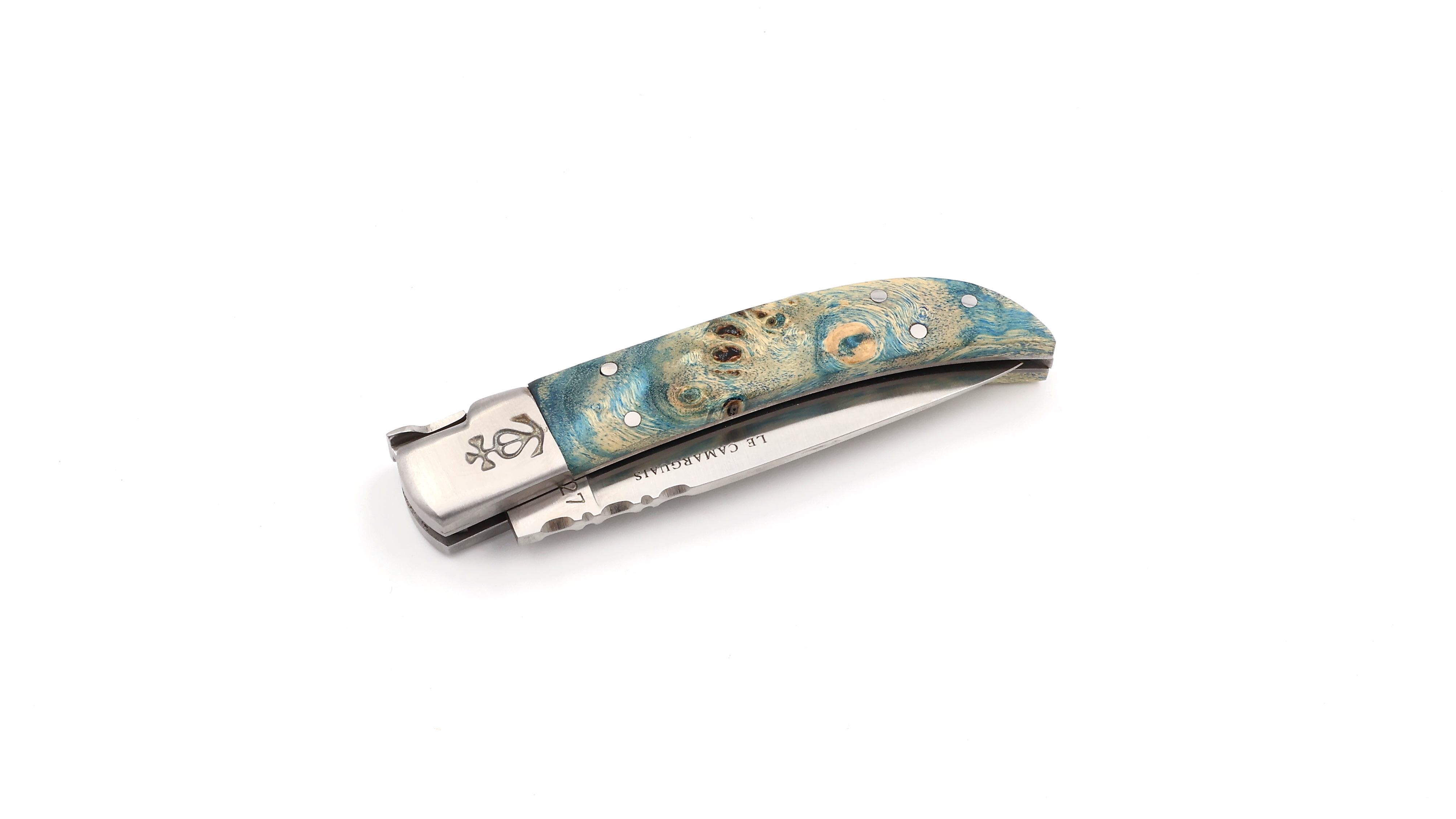Le Camarguais knife poplar burlwood 10 cm