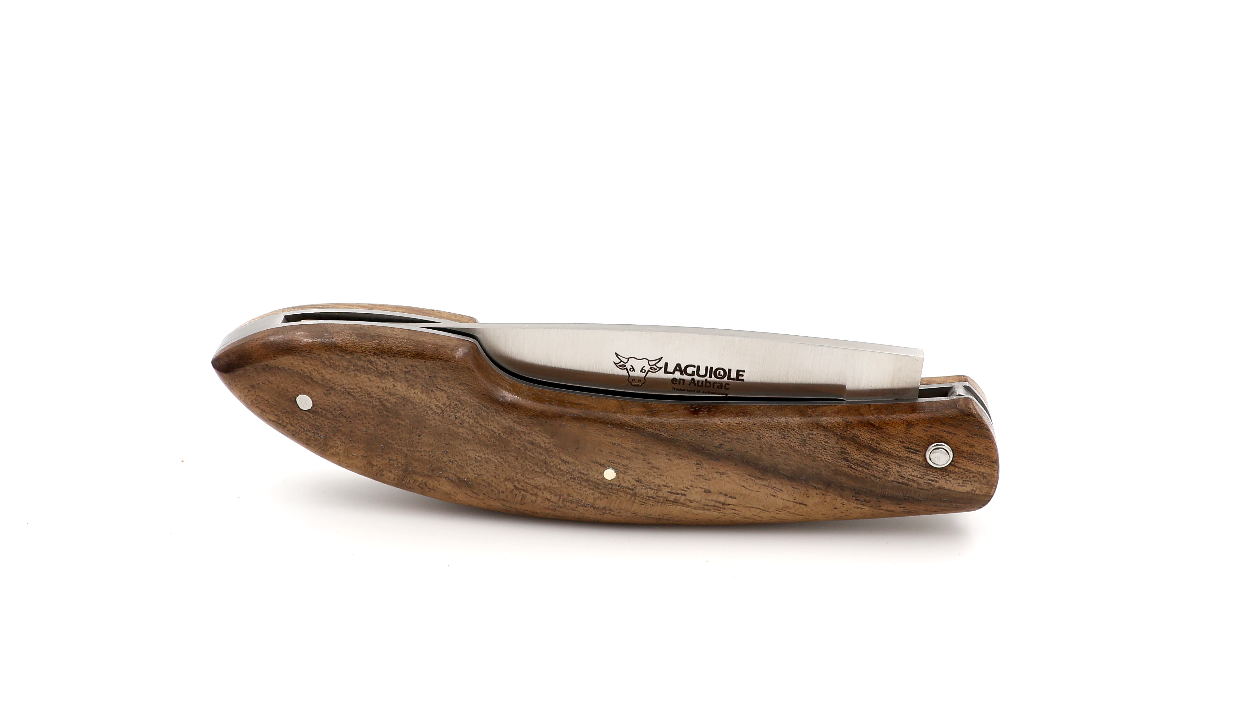 Laguiole en Aubrac Capucin Nussbaum 13 cm inklusive Gürtel Etui