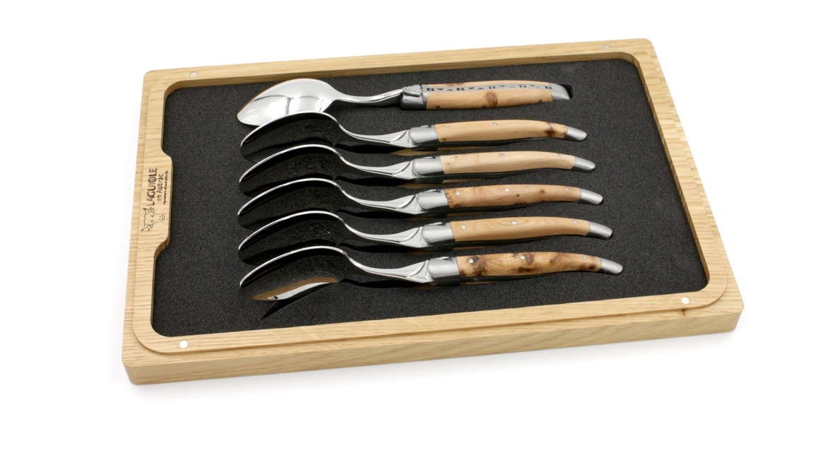 Laguiole en Aubrac Wacholder Dessertlöffel Set 6-tlg.