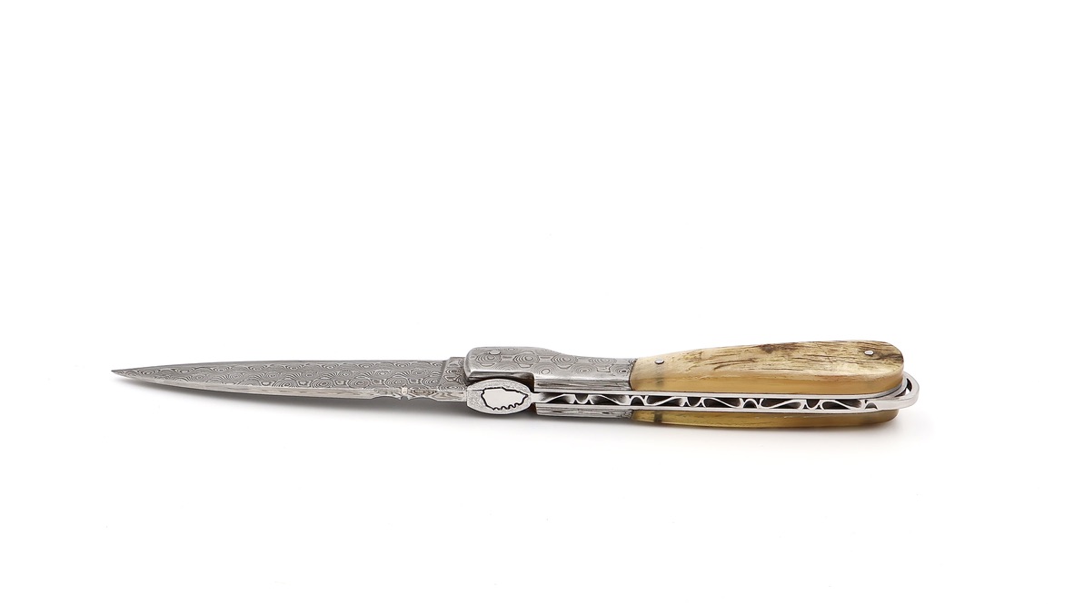 Fontenille Pataud SPERONE Damast Widderhorn Damastbacken 12 cm  Fontenille Pataud SPERONE Damast Widderhorn Damastbacken 12 cm