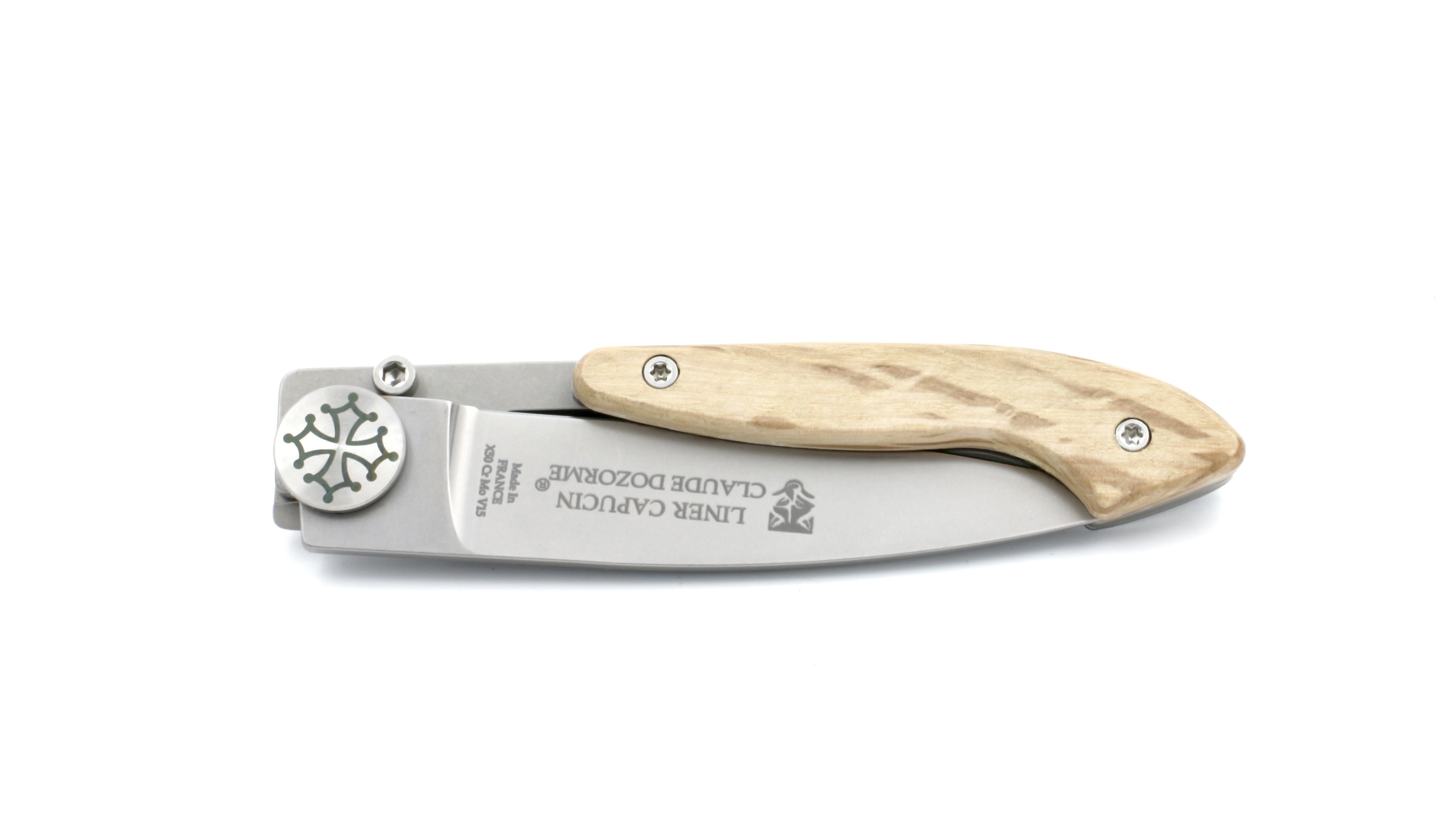 Claude DOZORME Thiers Liner Lock capucin green oak corkscrew