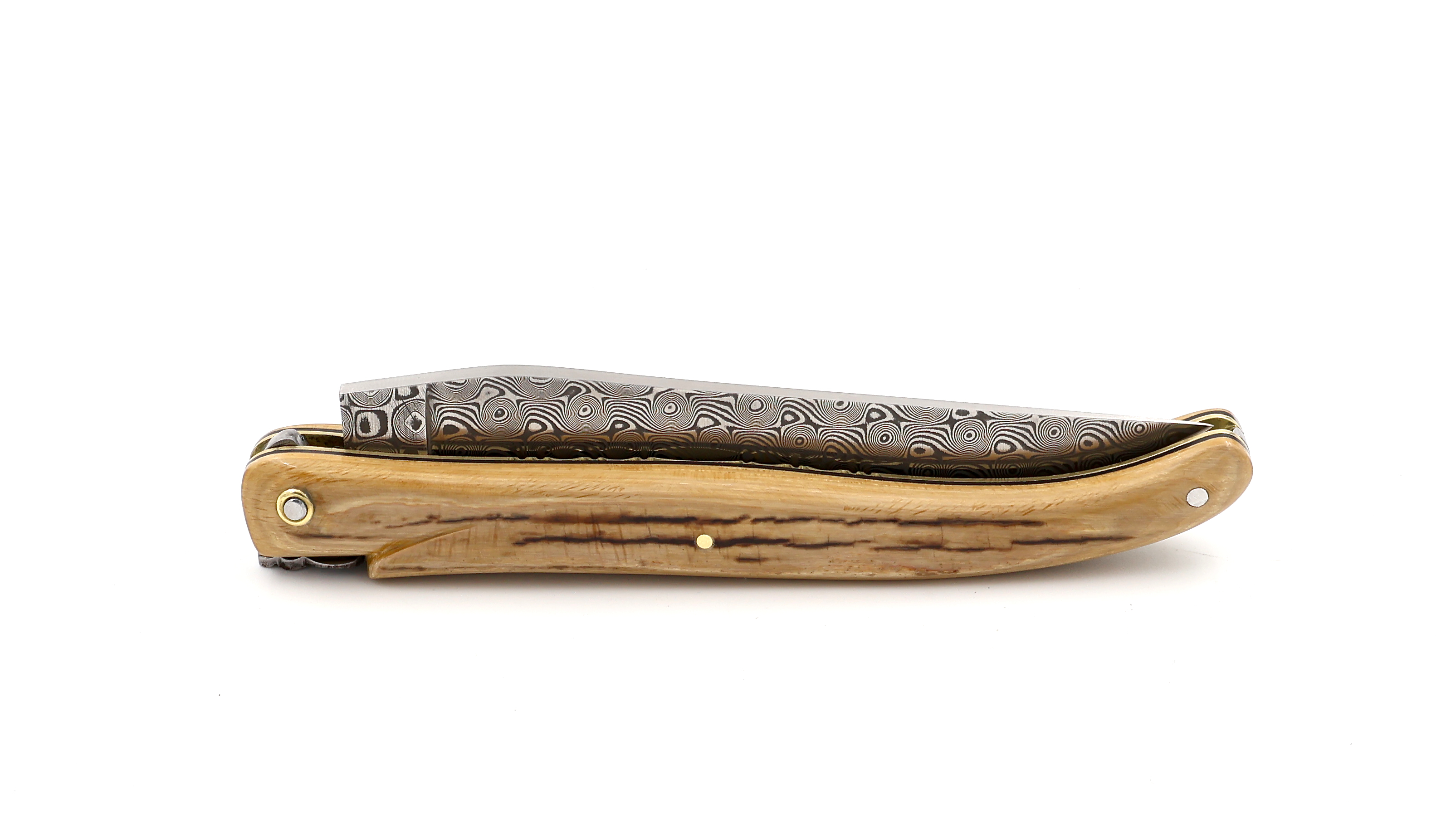Laguiole en Aubrac Modell ECLIPSE DSC® Rosendamast Mammutelfenbein 12 cm
