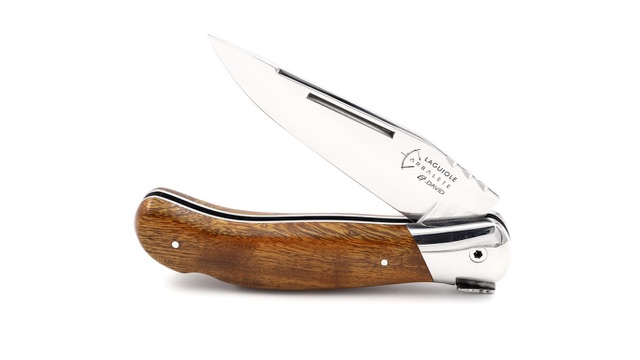 ARBALETE G. David  Laguiole Jagdmesser NATURE Wüsteneisenholz poliert 12 cm