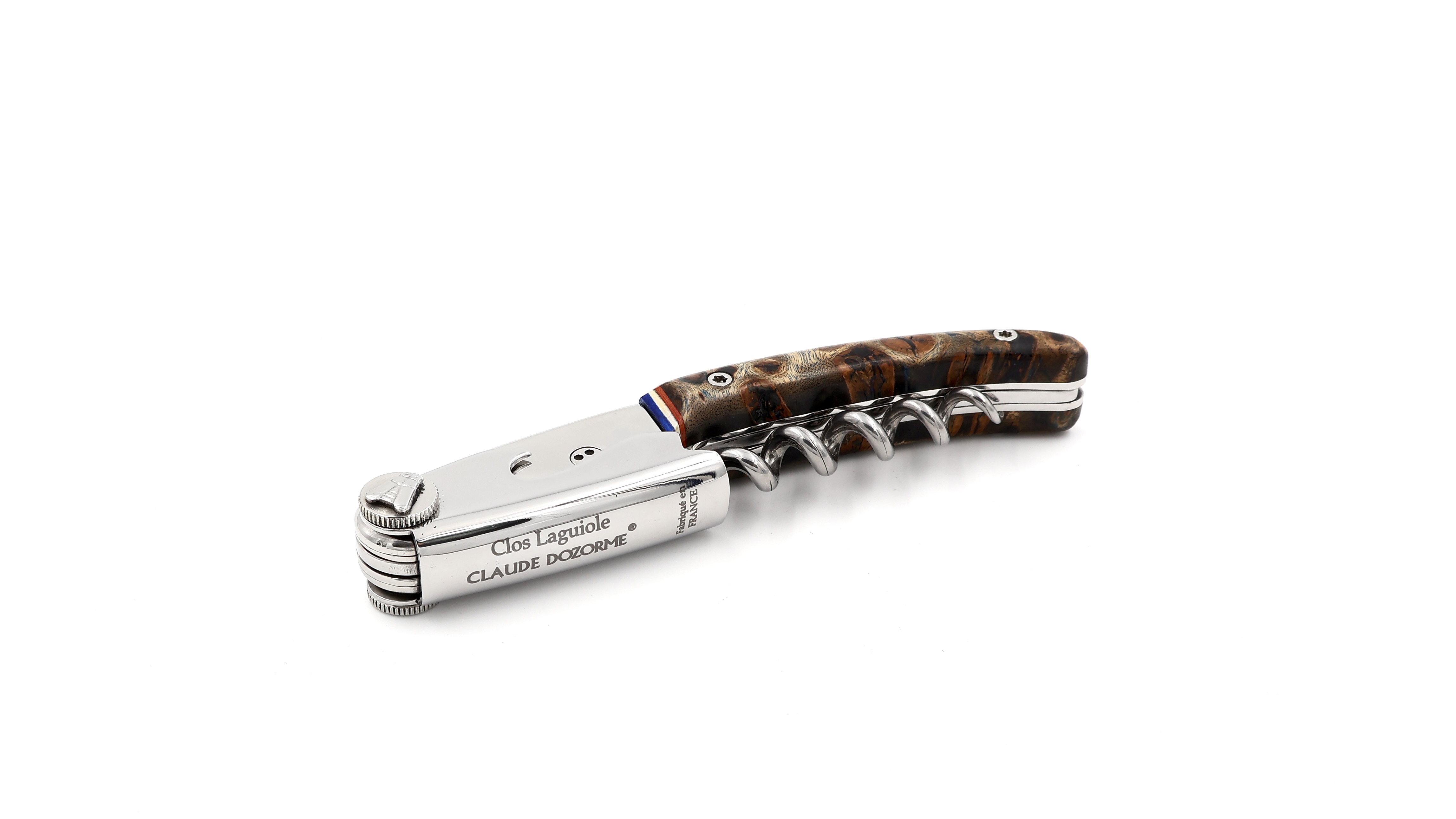 Claude DOZORME CLOS Laguiole sommelier knife poplar burlwood