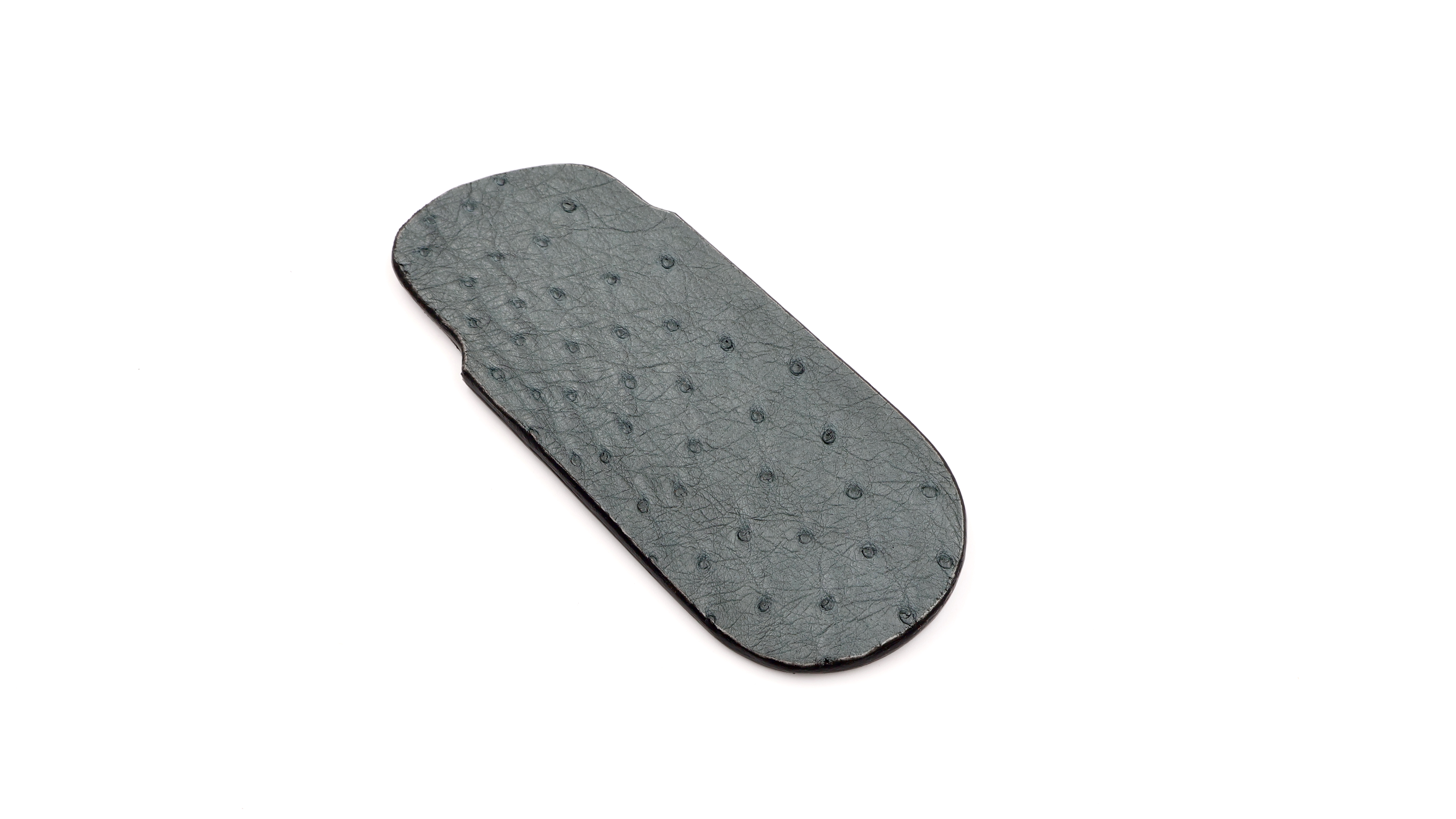 Atelier N°7 Stecketui Straussenleder grau 14,5 cm     
