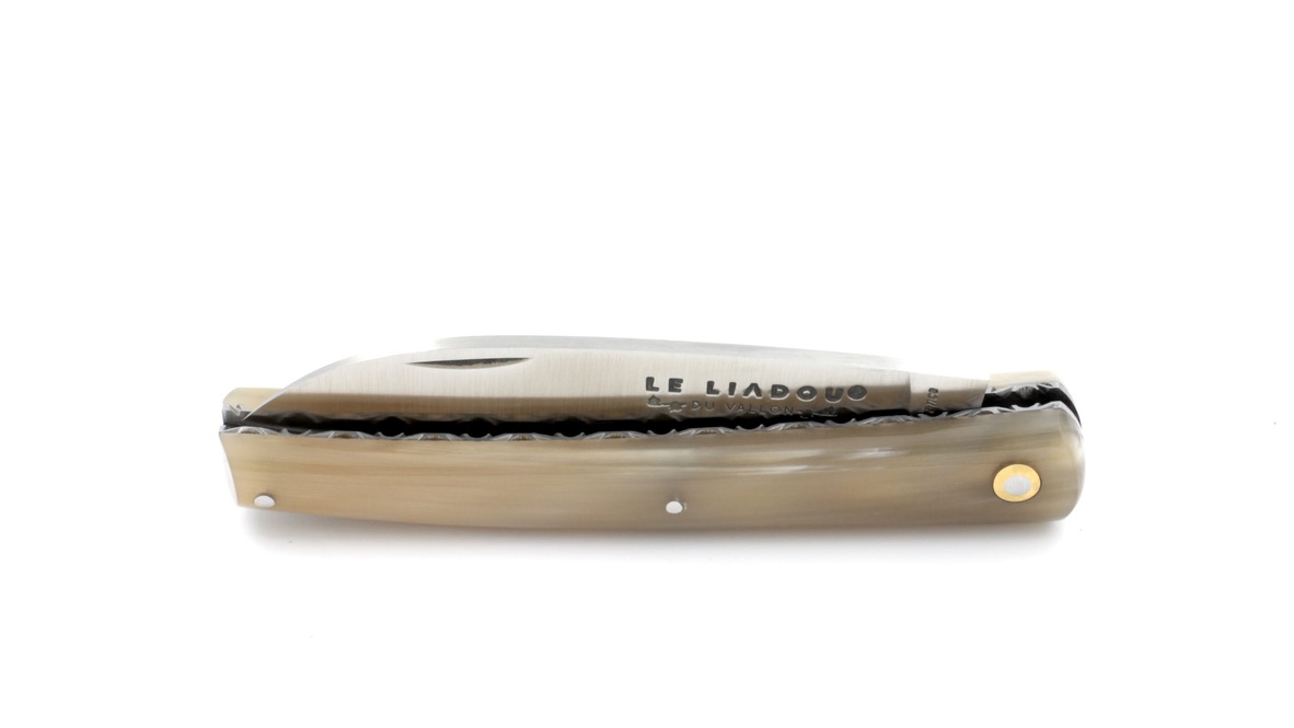 Liadou du Vallon® PETIT Winzermesser Hornspitze guillochiert 10,5 cm  Liadou du Vallon® PETIT Winzermesser Hornspitze guillochiert 10,5 cm