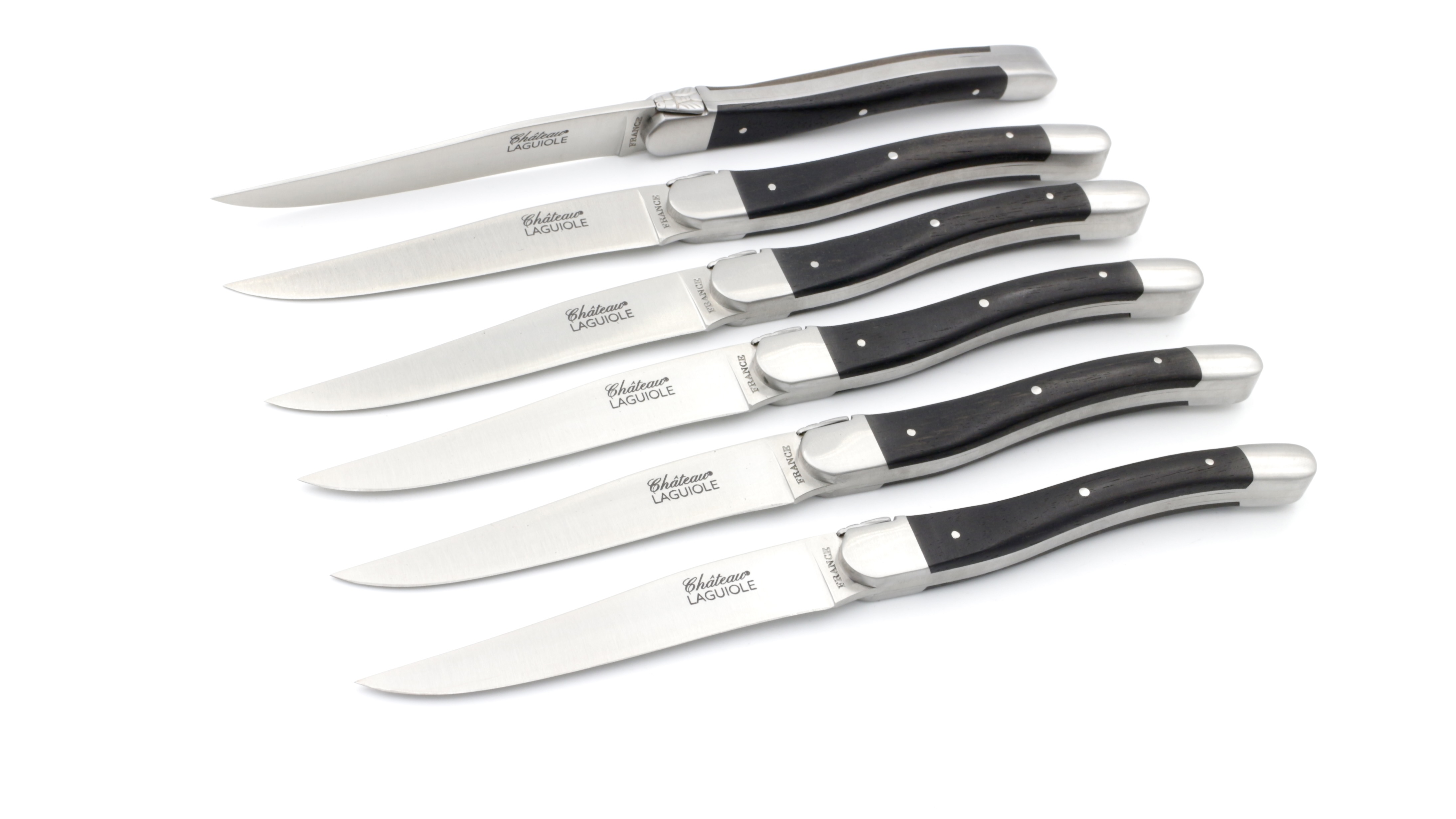 Château Laguiole SIGNATURE Steakmesser Ebenholz Set 6-tlg.