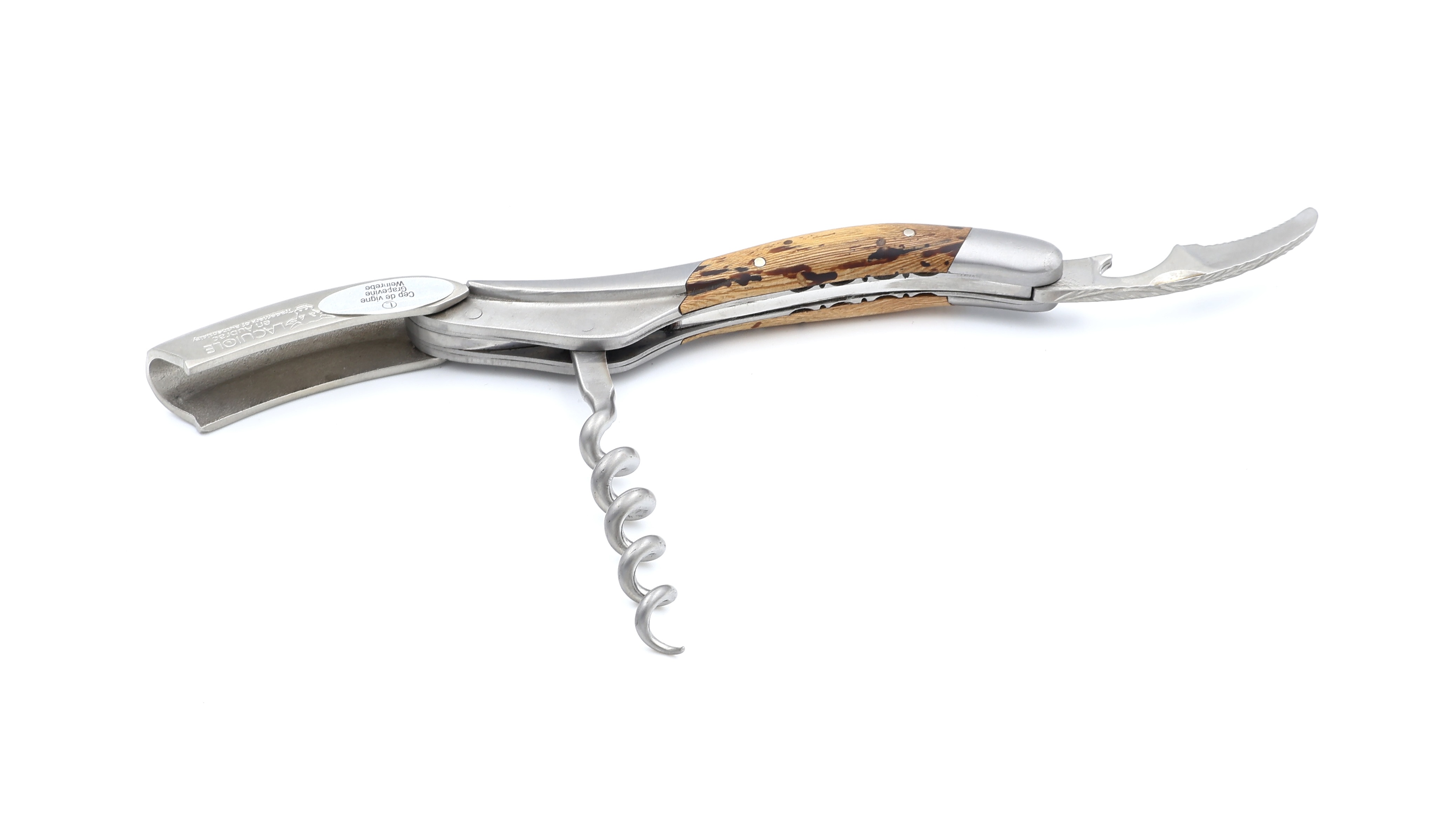 Laguiole en Aubrac Laguiole Sommelier knife with guillochage, special bee